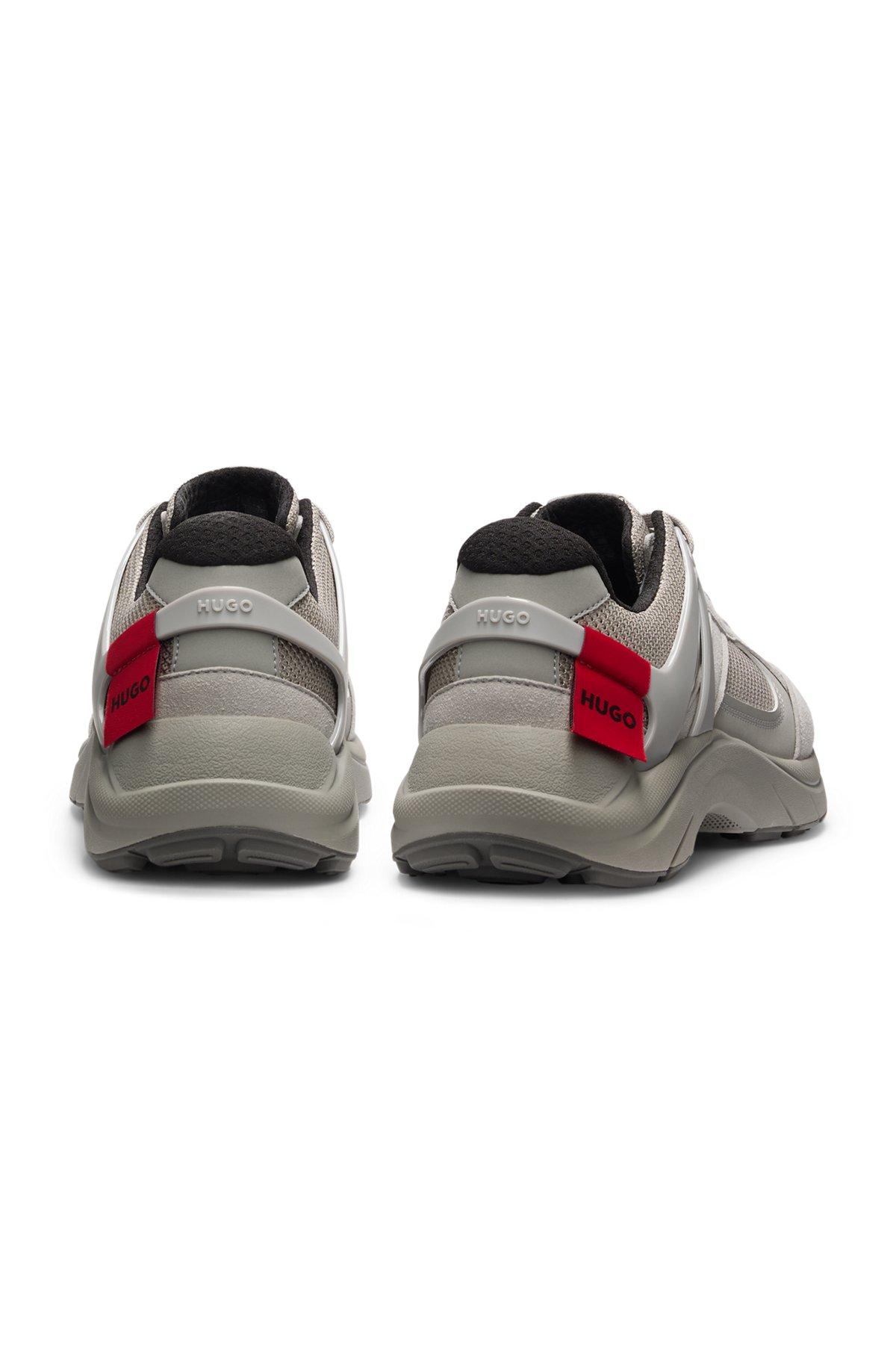 Logo-spoiler trainers in mesh and faux suede Product Image