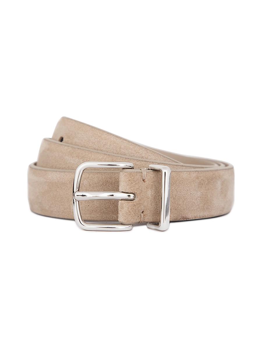 Womens Suede Polished Buckle Belt Product Image
