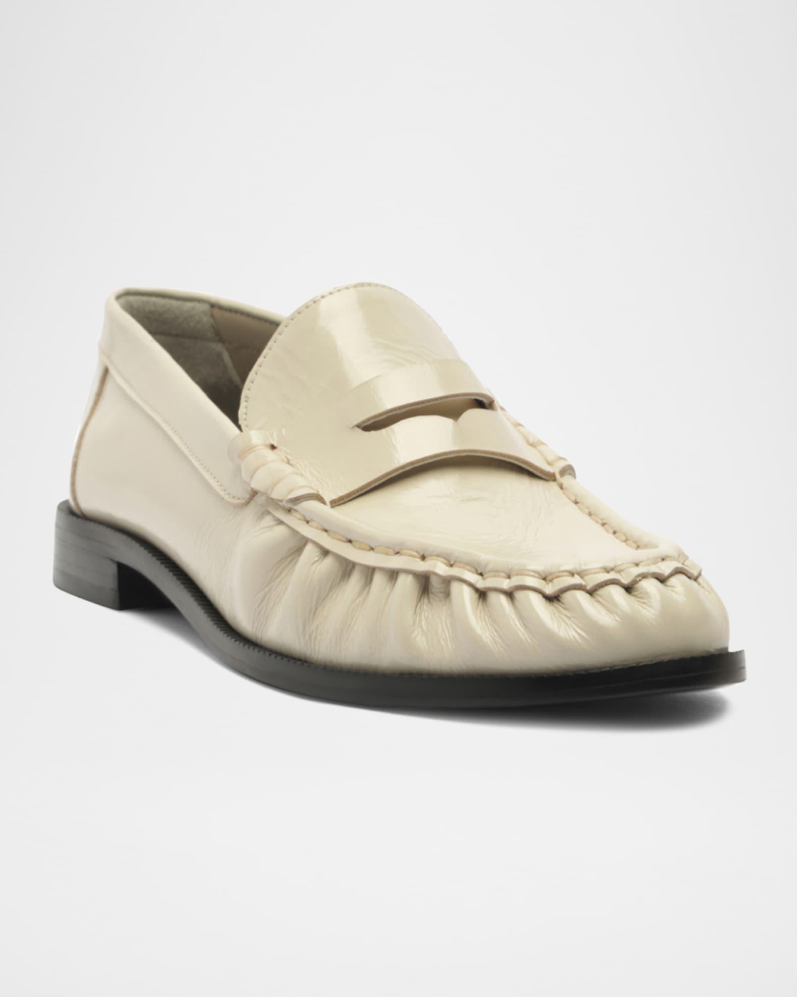 Tyche Shiny Leather Penny Loafers Product Image