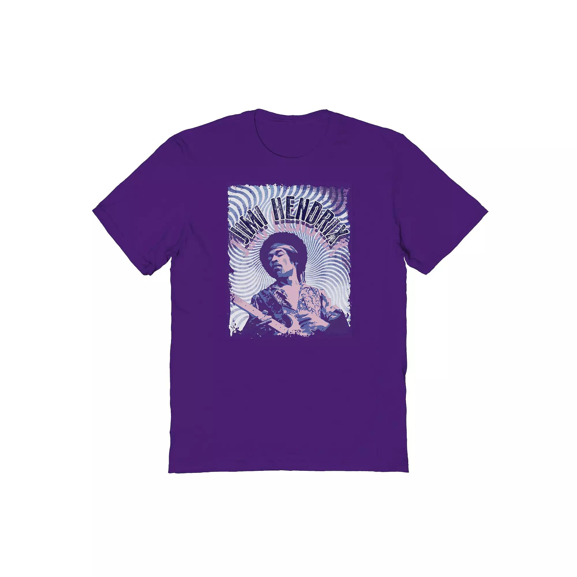 Men's Jimi Hendrix Purple Waves Graphic Tee, Size: Small Product Image