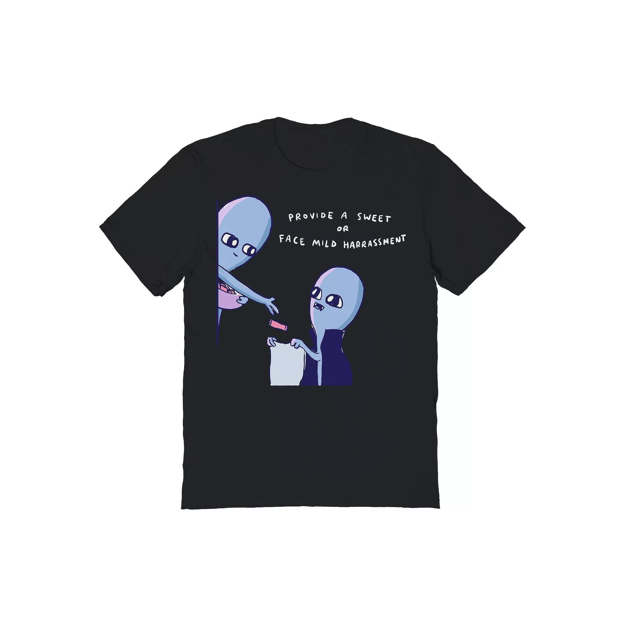 Men's Strange Planet Provide a Sweet Halloween Graphic Tee, Size: Medium, Black Product Image
