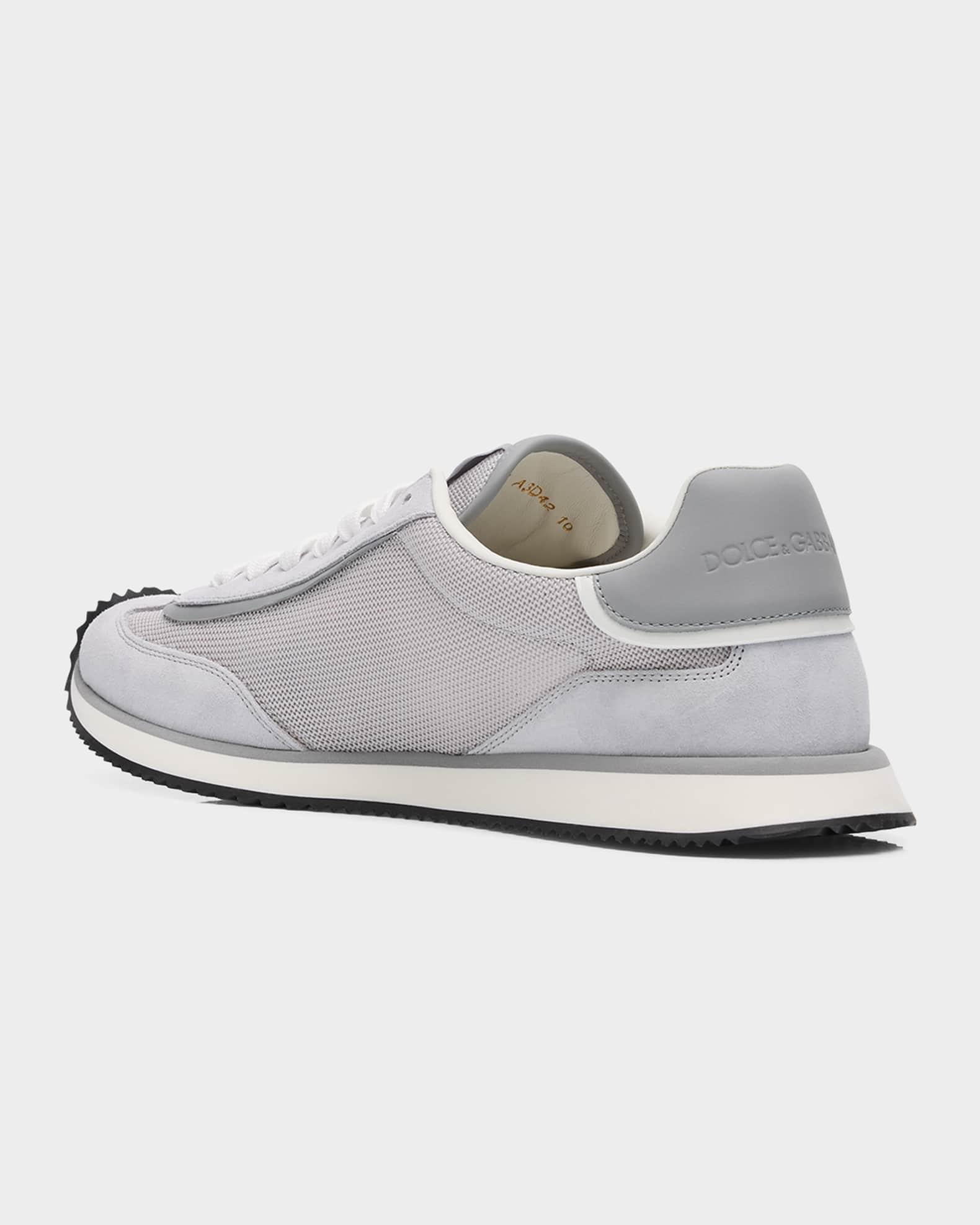 Men's Textile and Leather Runner Sneakers Product Image