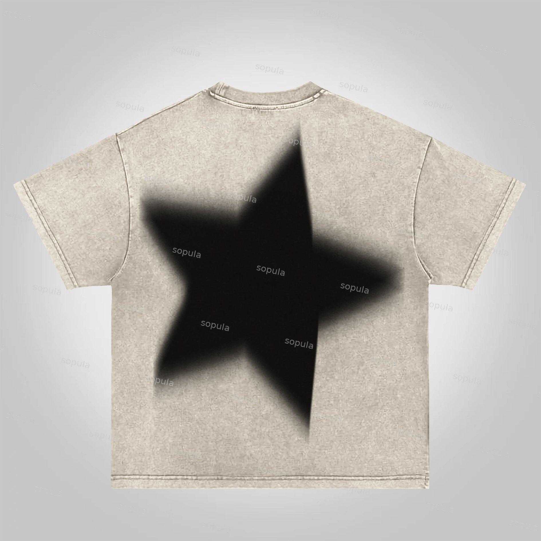 Sopula Virtual Shadow Graphic Acid Wash T-shirt Product Image