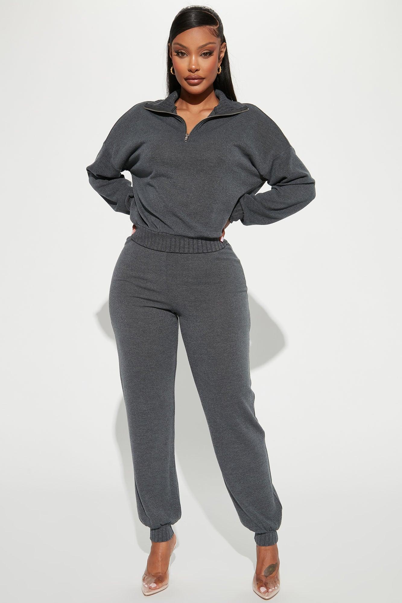 Right Again Jogger Set  - Charcoal Product Image