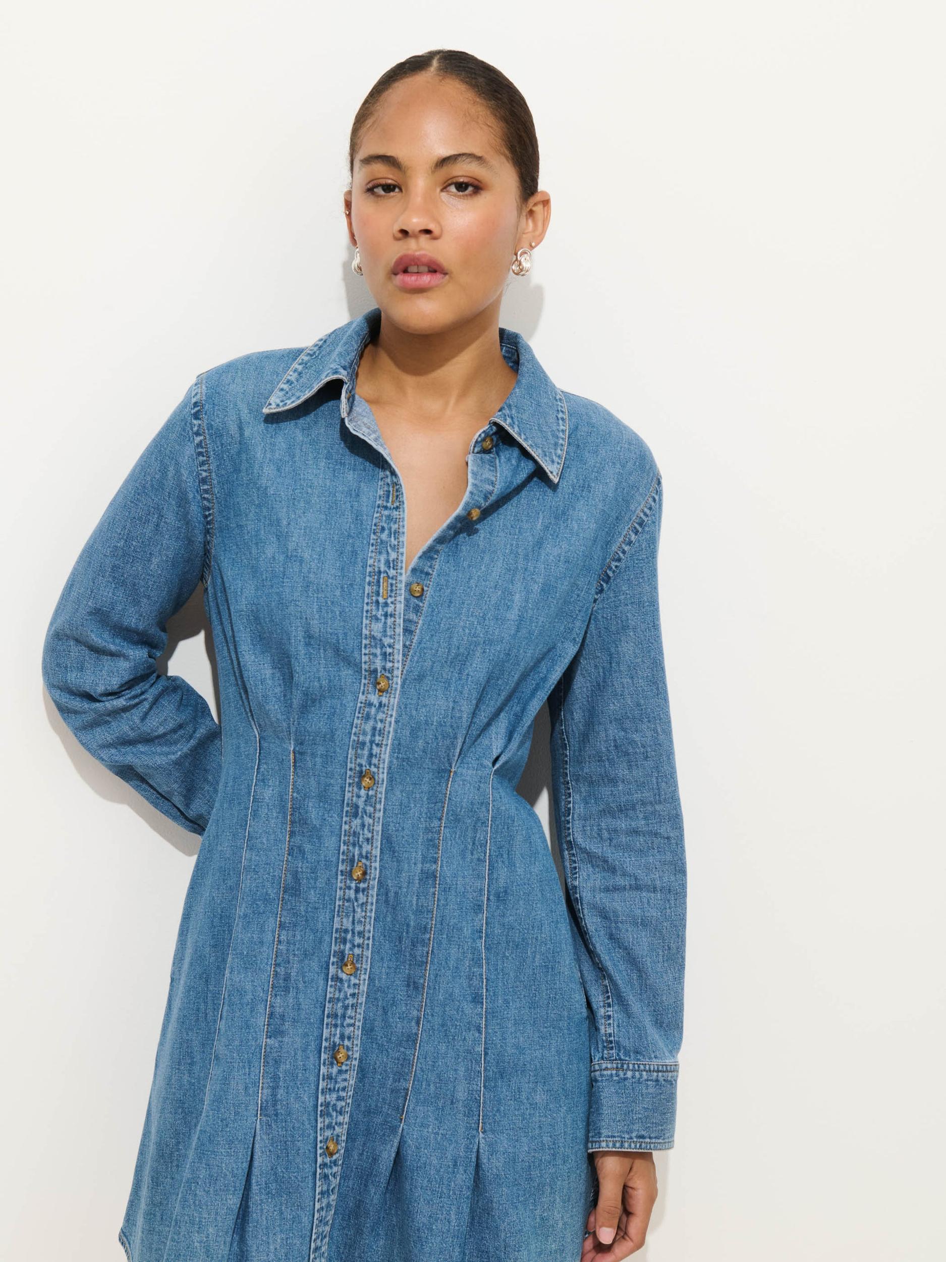 Camille Shirtdress In Denim Product Image