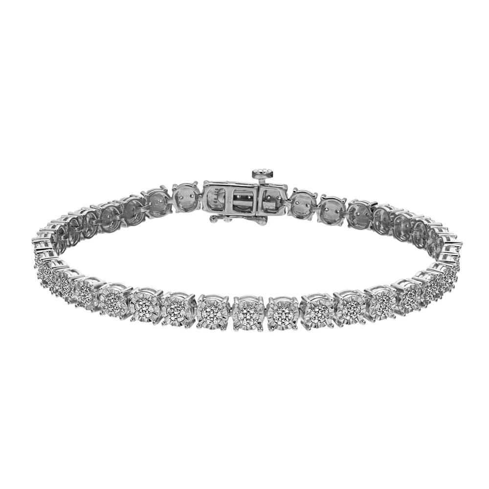 Sterling Silver 1/4 Carat T.W. Diamond Fashion Bracelet, Women's,  Product Image