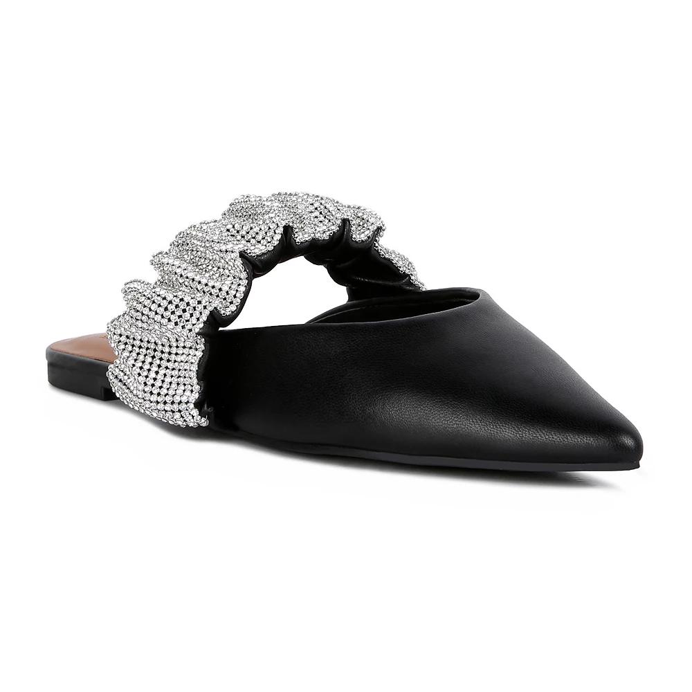 London Rag Hemessen Diamante Women's Mules, Size: 5, Black Product Image