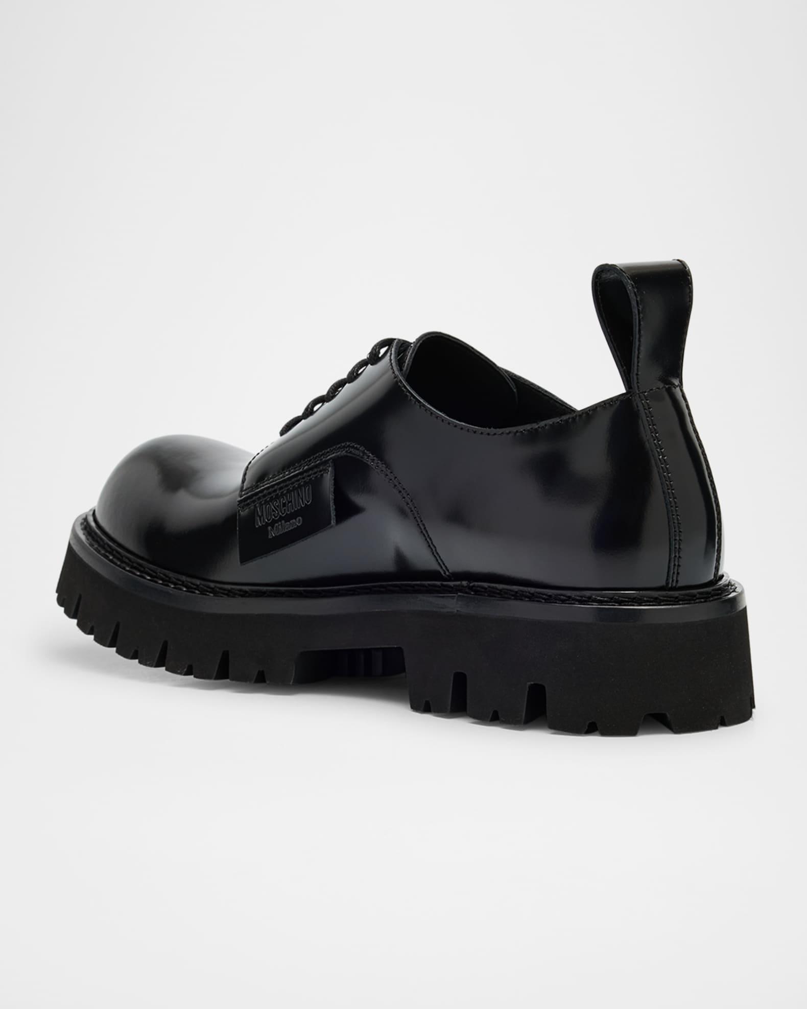 Men's Leather Chunky Lug-Sole Derby Shoes Product Image