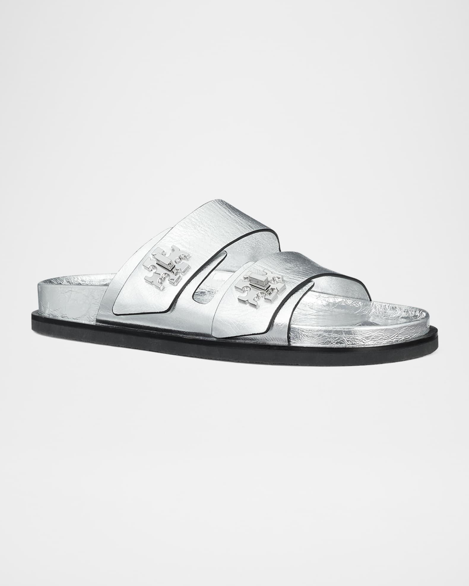 Turnlock Metallic Leather Sport Slides Product Image
