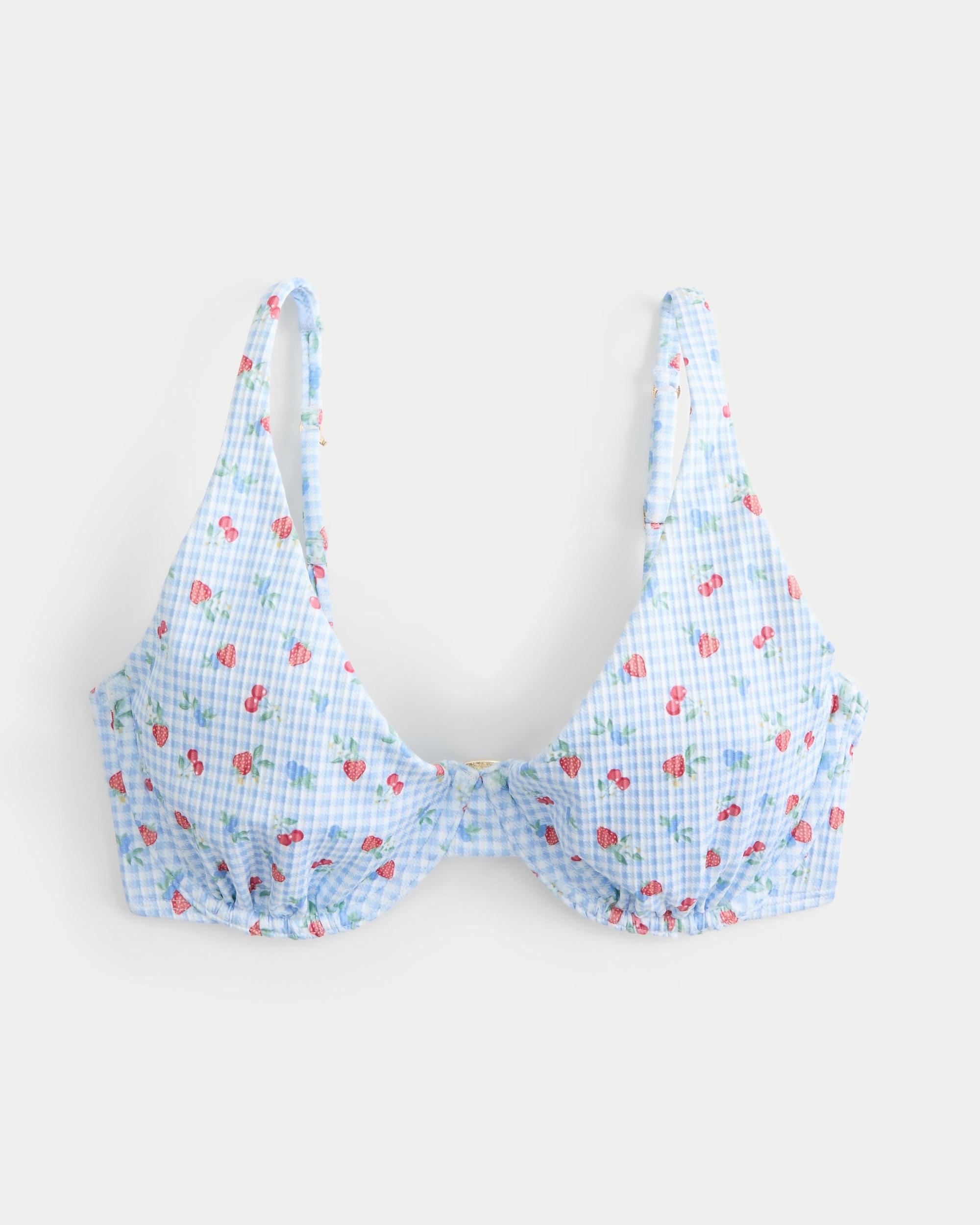 Curvy High Apex Ribbed Underwire Bikini Top Product Image