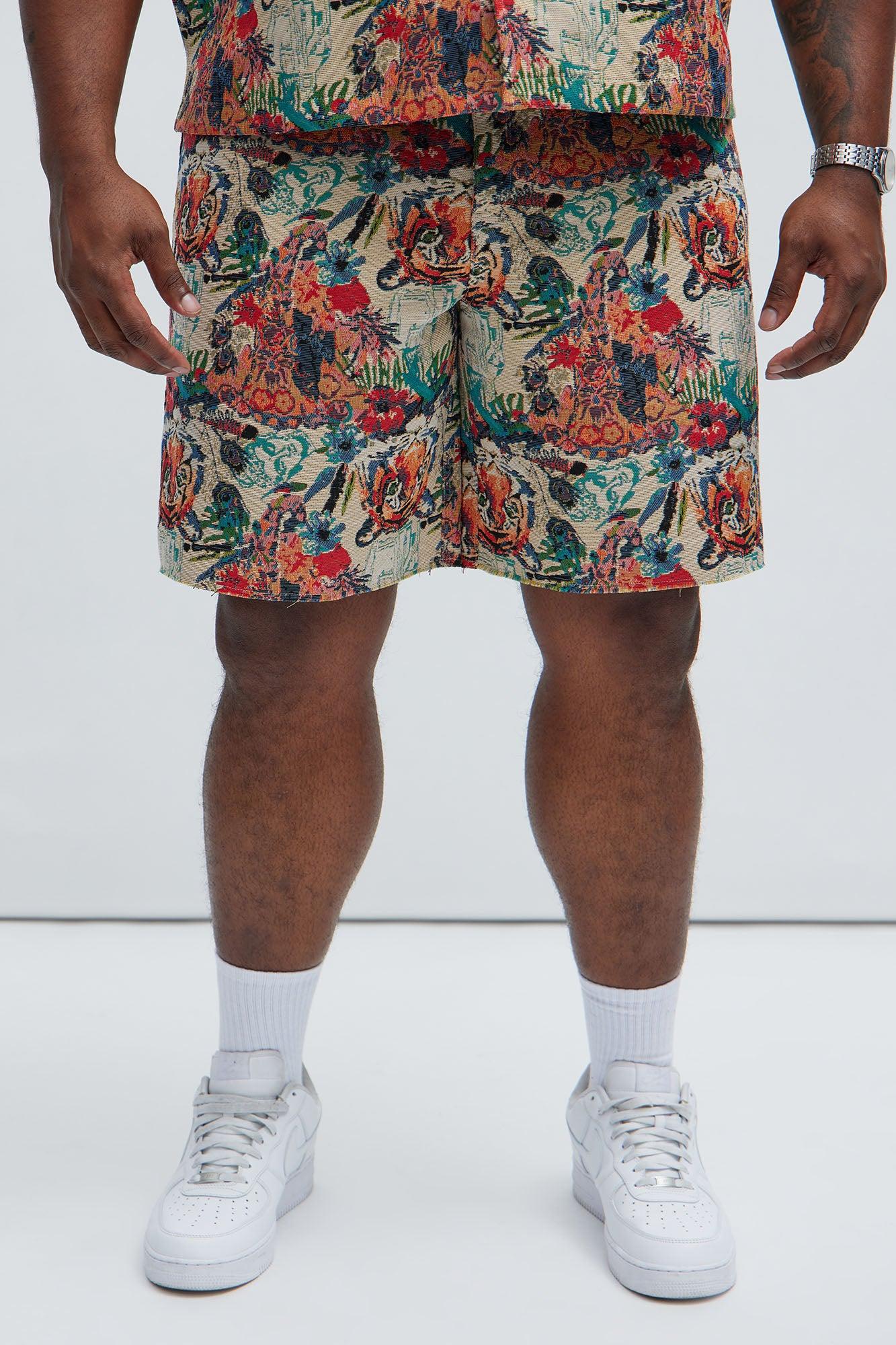Ansel Tapestry Relaxed Shorts - Multi Color Product Image