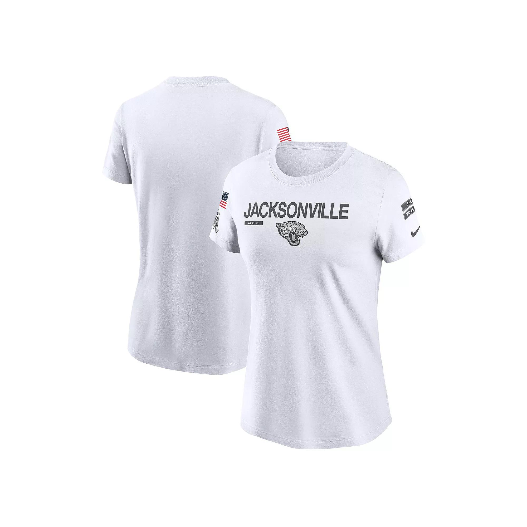 Women's Nike White Jacksonville Jaguars 2024 Salute To Service Legend Performance T-Shirt, Size: 2XL Product Image