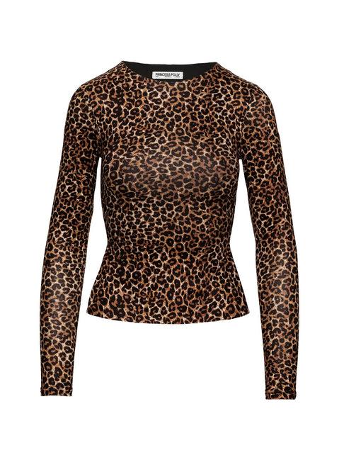 Uzo Long Sleeve Top Leopard Product Image