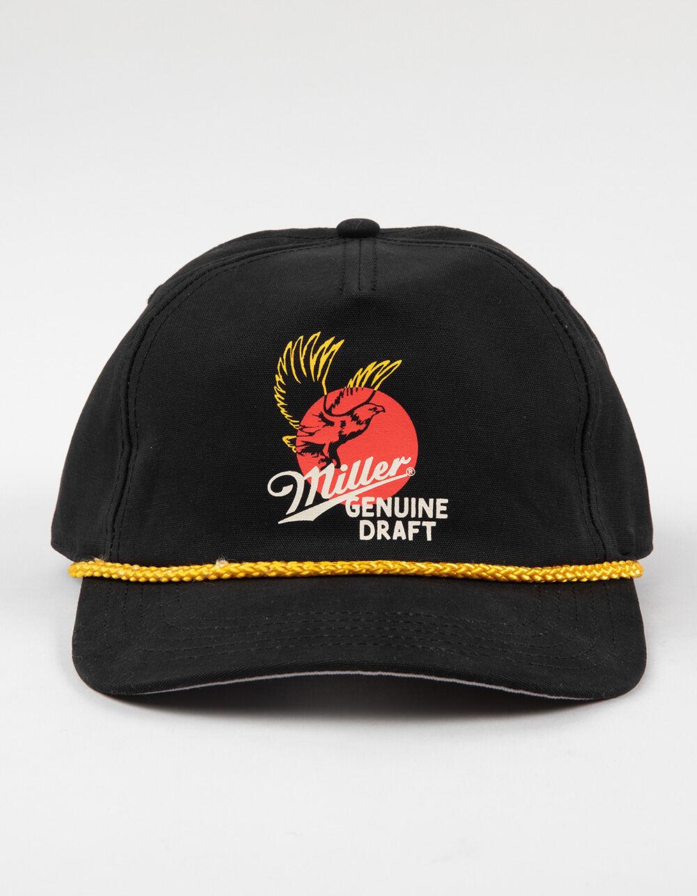 AMERICAN NEEDLE Miller Genuine Draft Snapback Hat - BLACK Product Image