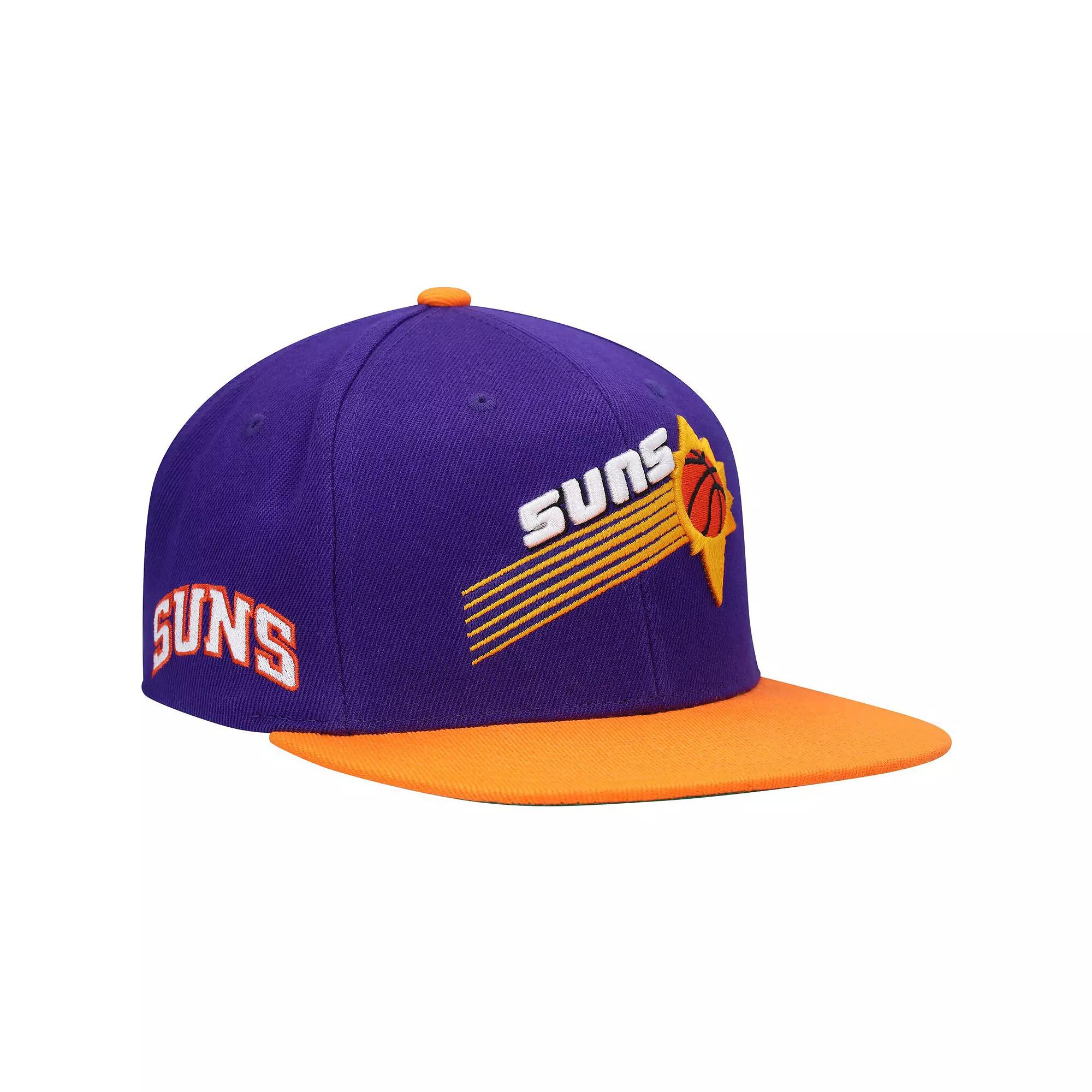 Men's Mitchell & Ness Purple/Orange Phoenix Suns Hardwood Classics Snapback Hat, Phx Purple Product Image