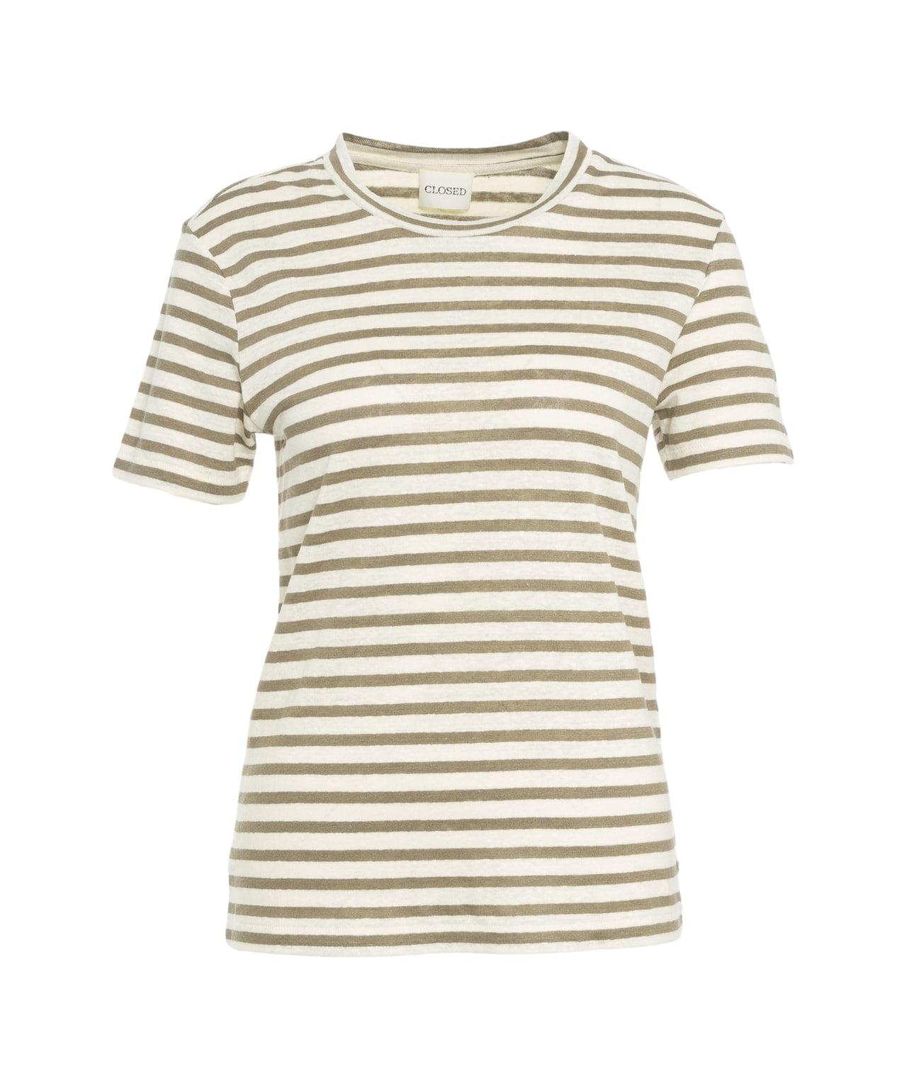 Striped linen t-shirt Product Image