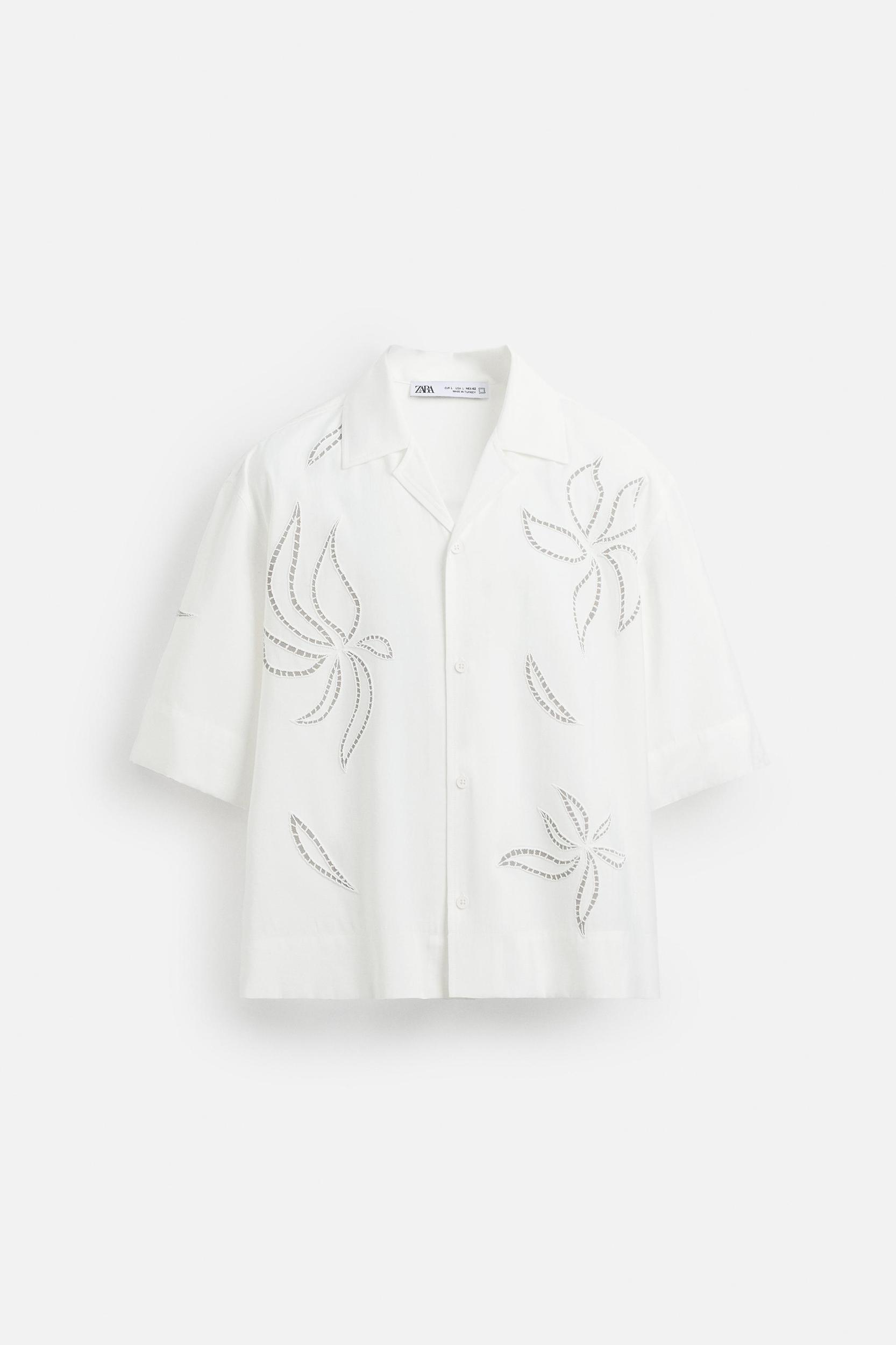 LACE EMBROIDERED SHIRT Product Image