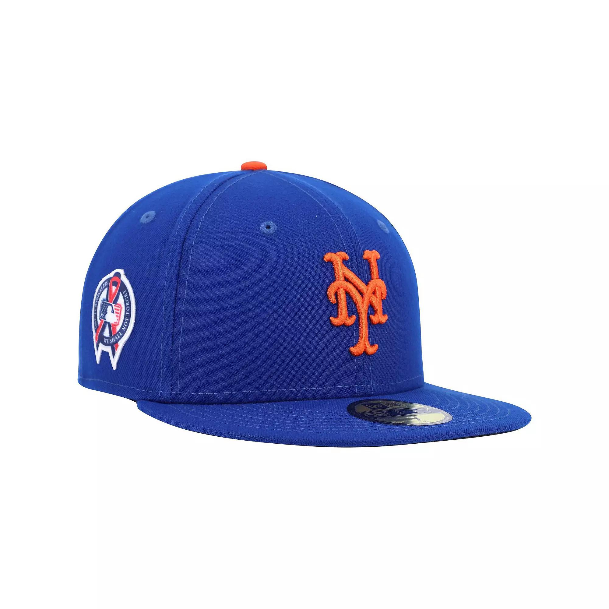 Men's New Era Royal New York Mets 9/11 Memorial Side Patch 59FIFTY Fitted Hat,  Product Image