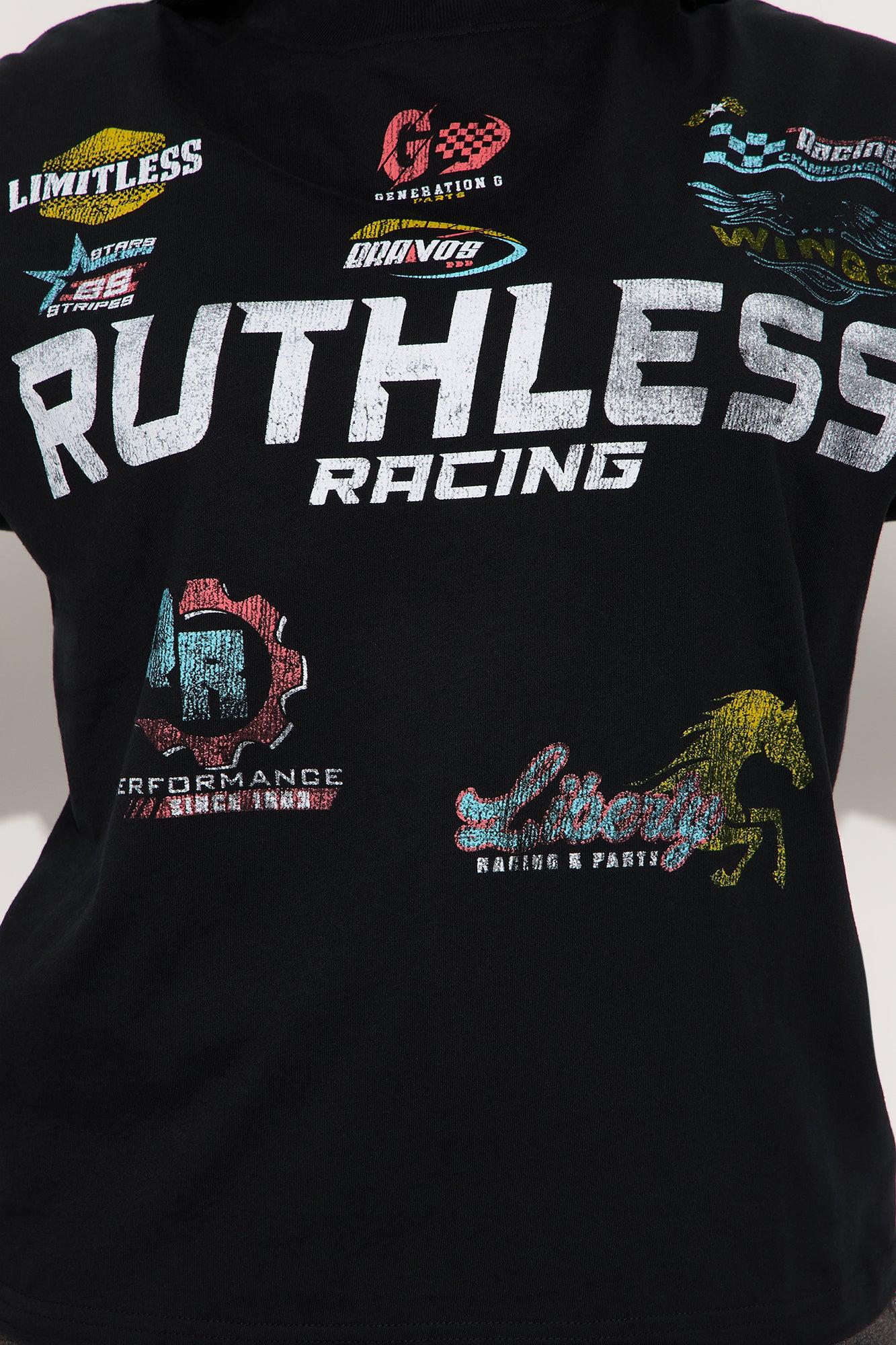 Ruthless Racing Washed Tee - Black Female Product Image