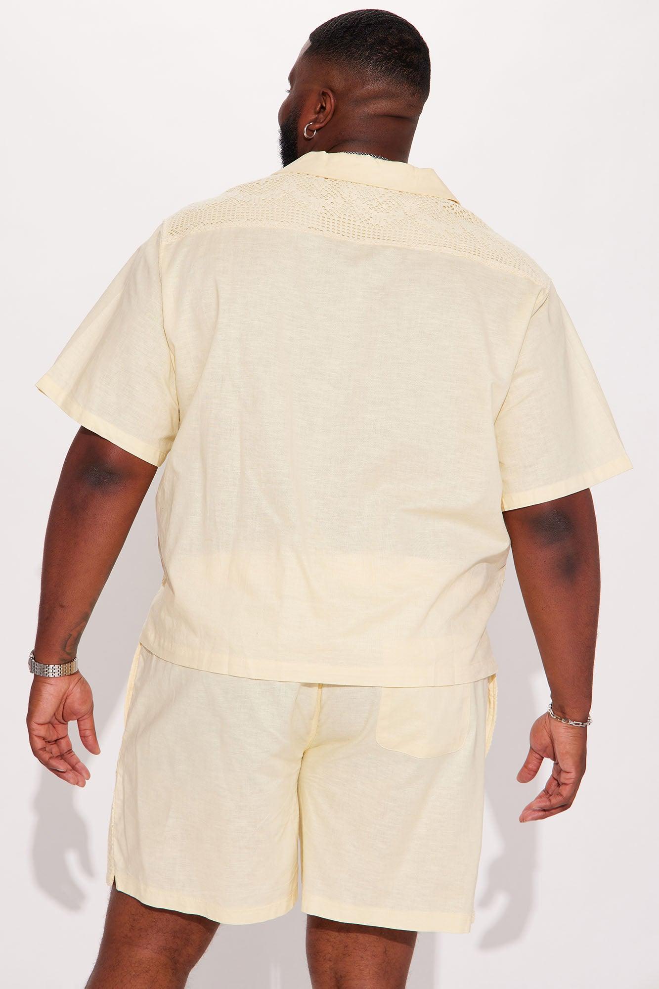 Perfect Combination Linen Button Up Shirt - Cream Product Image