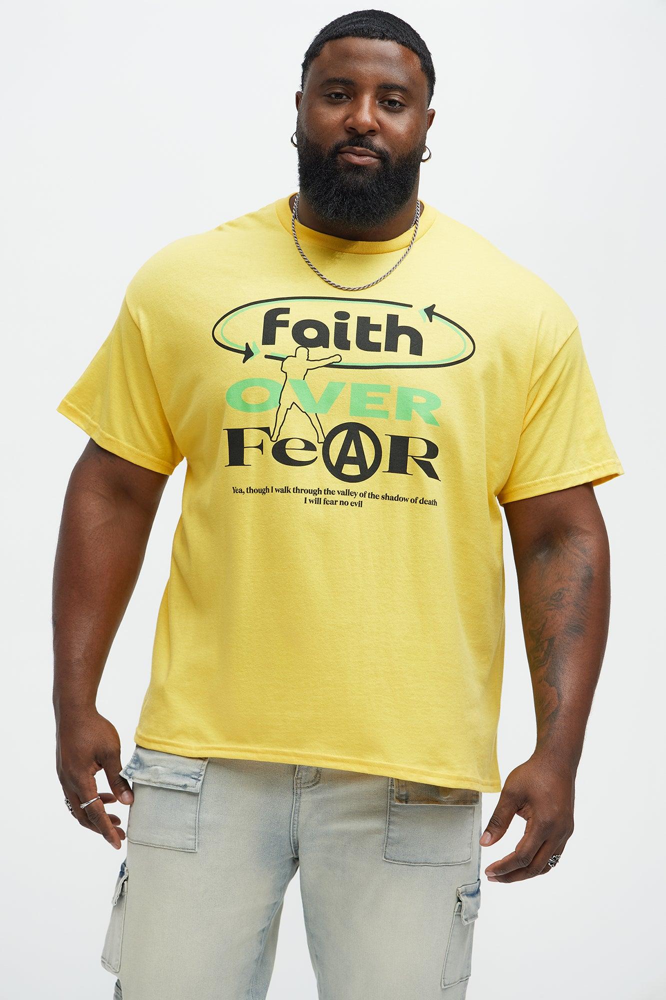 Faith Prevails Short Sleeve Tee - Yellow Product Image