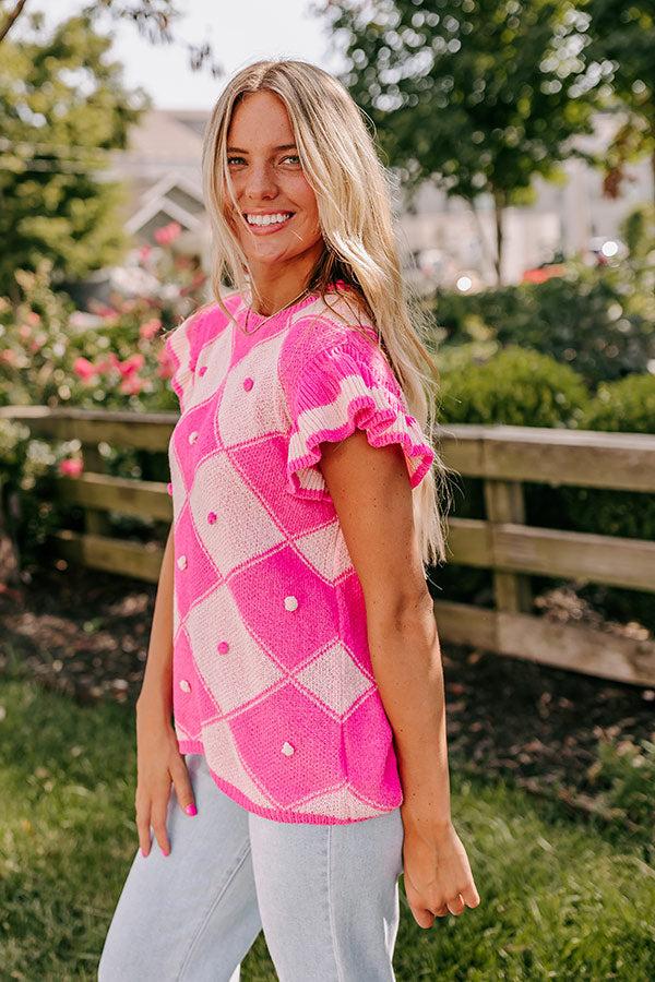 Country Club Ready Knit Sweater Top Product Image