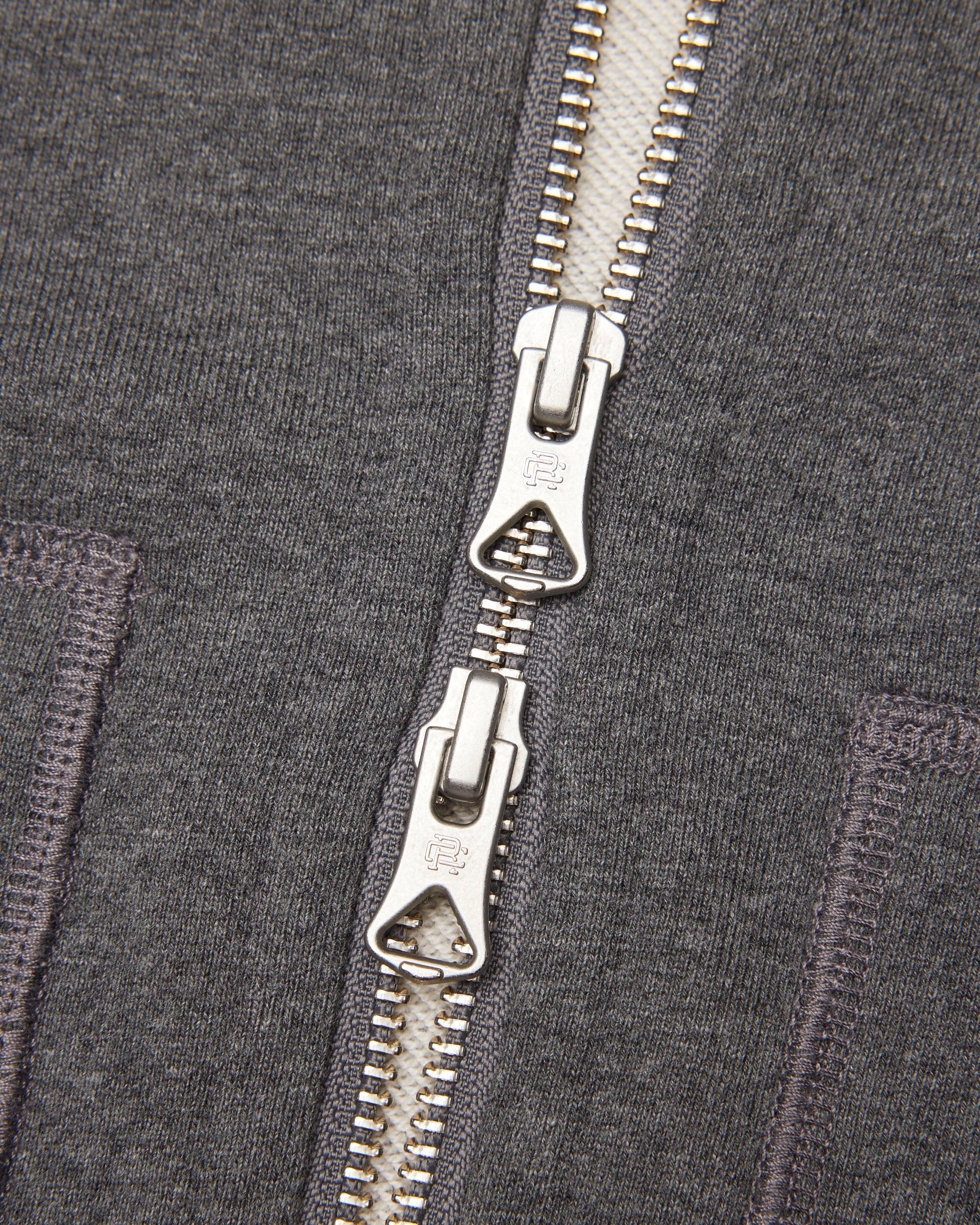 Midweight Terry Slim Zip Hoodie Male Product Image