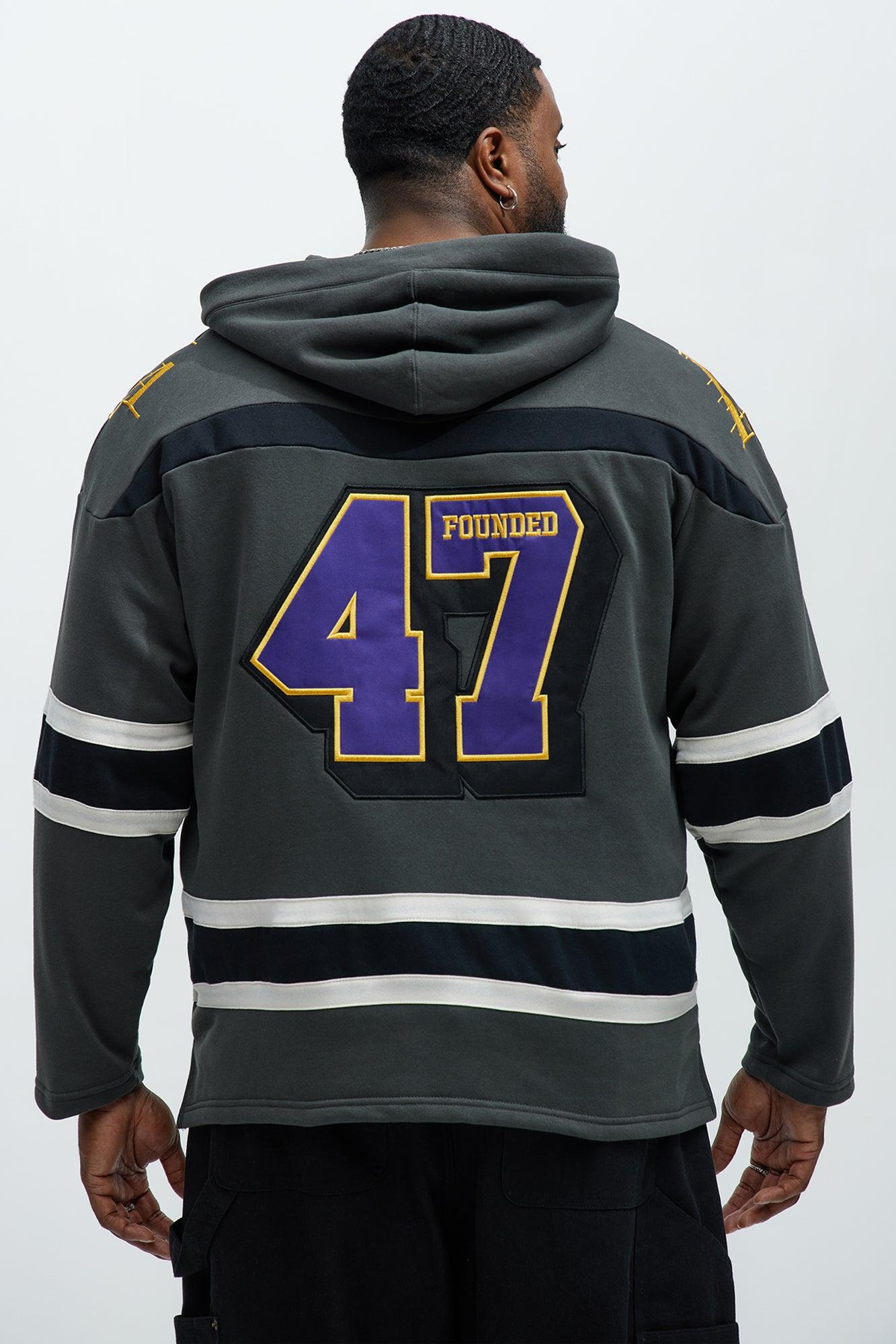 Lakers Body Check Hoodie - Grey Male Product Image
