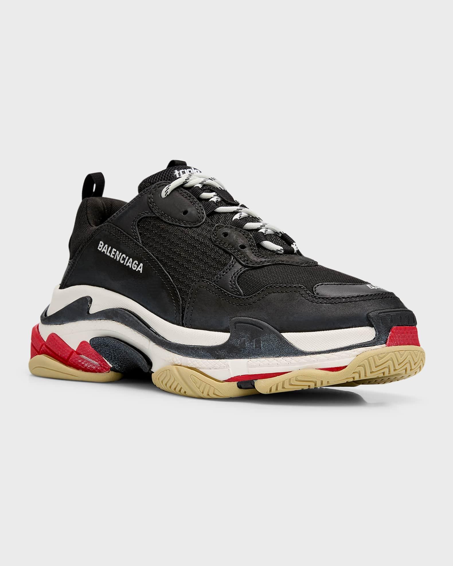 Men's Triple S Mesh Leather Sneakers Product Image