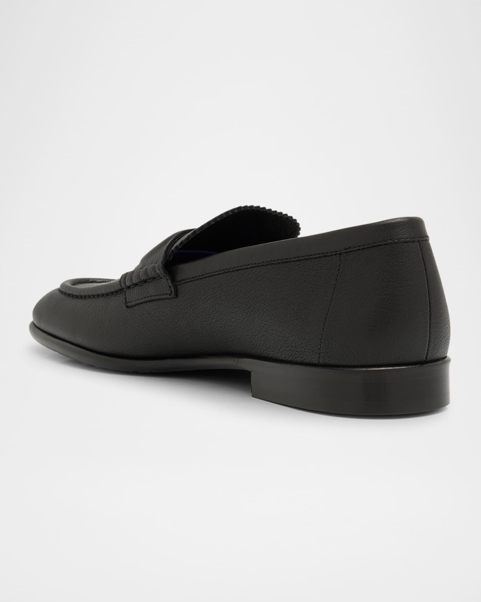 Men's Pearl Leather B-Logo Penny Loafers Product Image