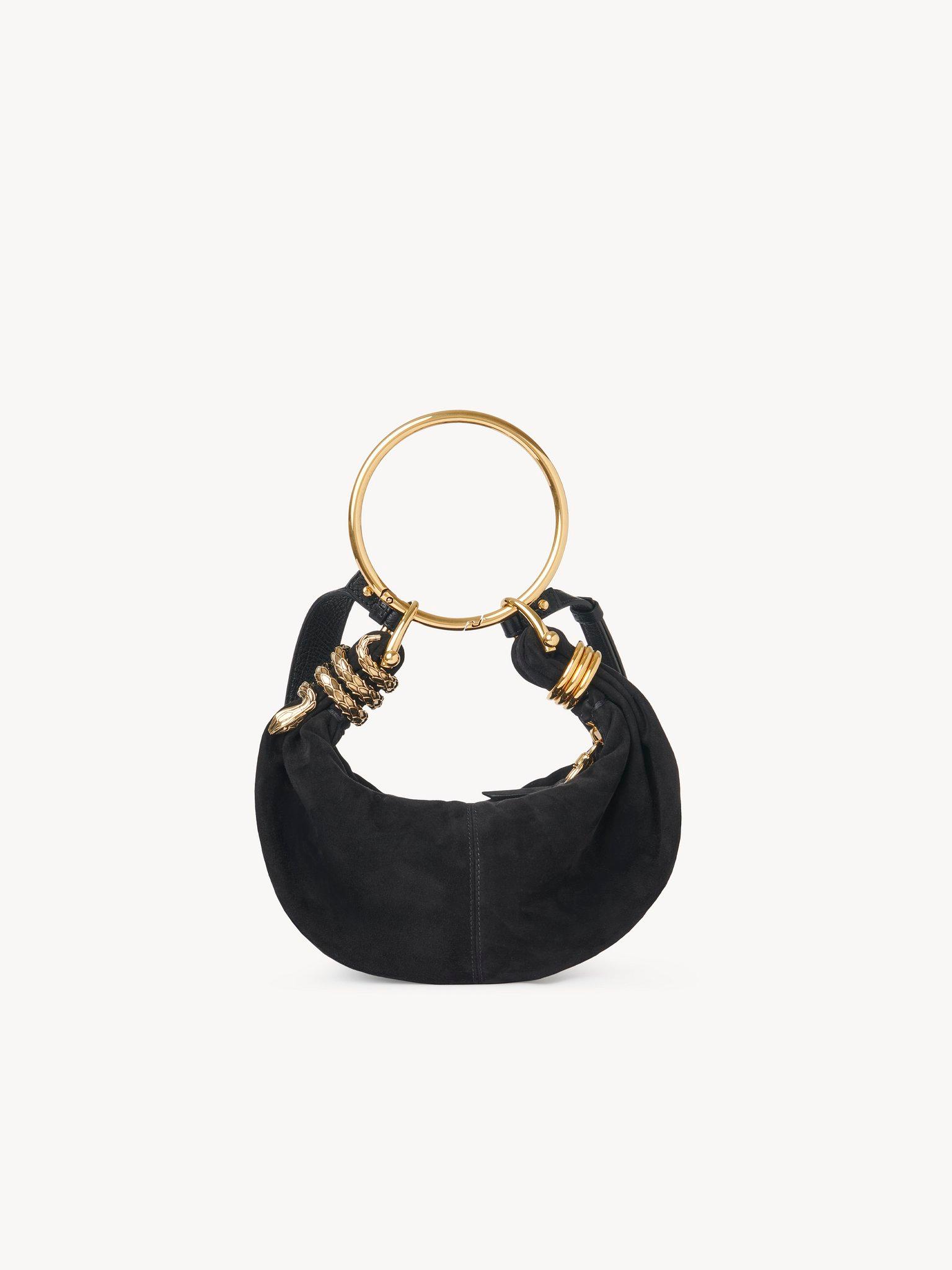 Small Snake Bracelet Hobo bag in suede leather Product Image