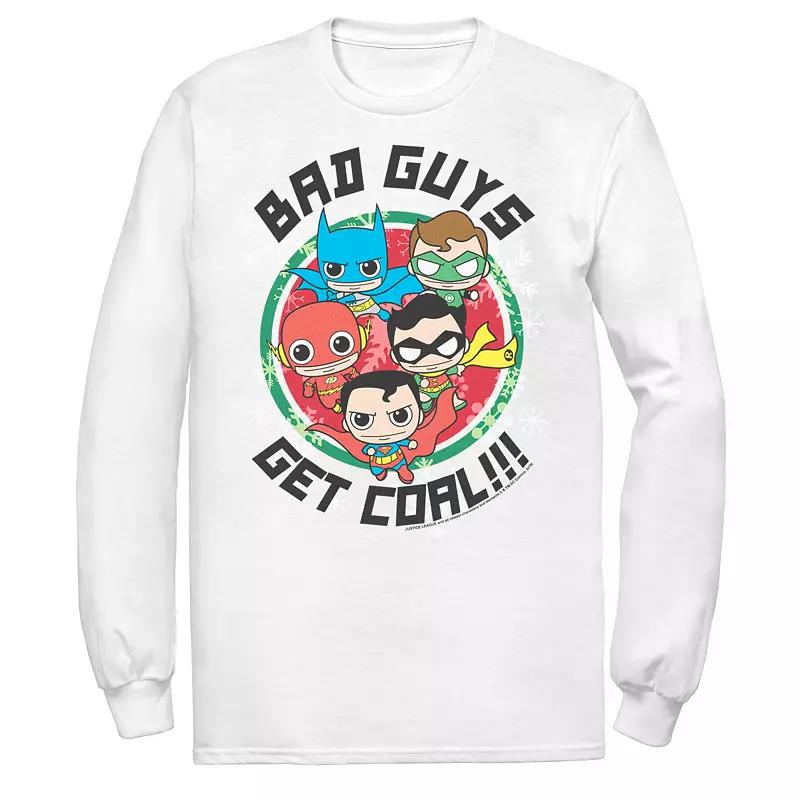Men's DC Comics Justice League Bad Guys Get Coal Christmas Tee,  Product Image