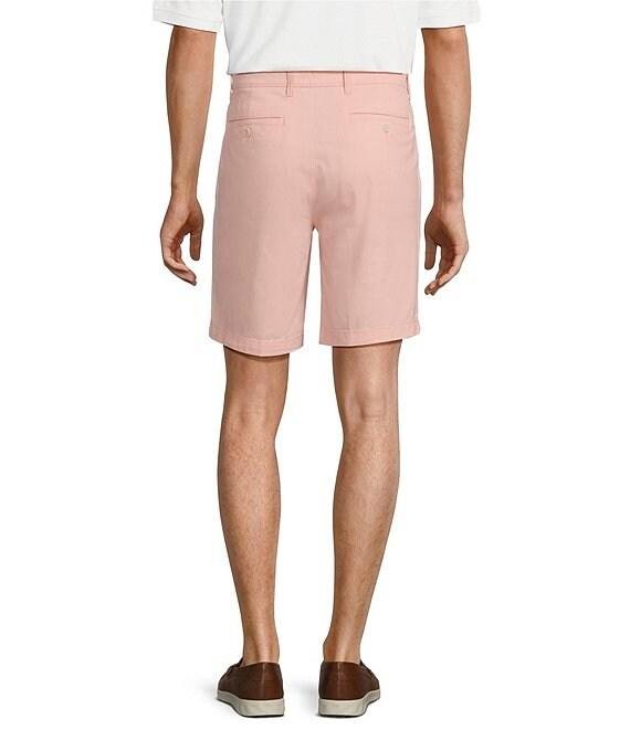 Roundtree & Yorke The Cloud Collection 9#double; Flat Front Washed Chino Shorts Product Image