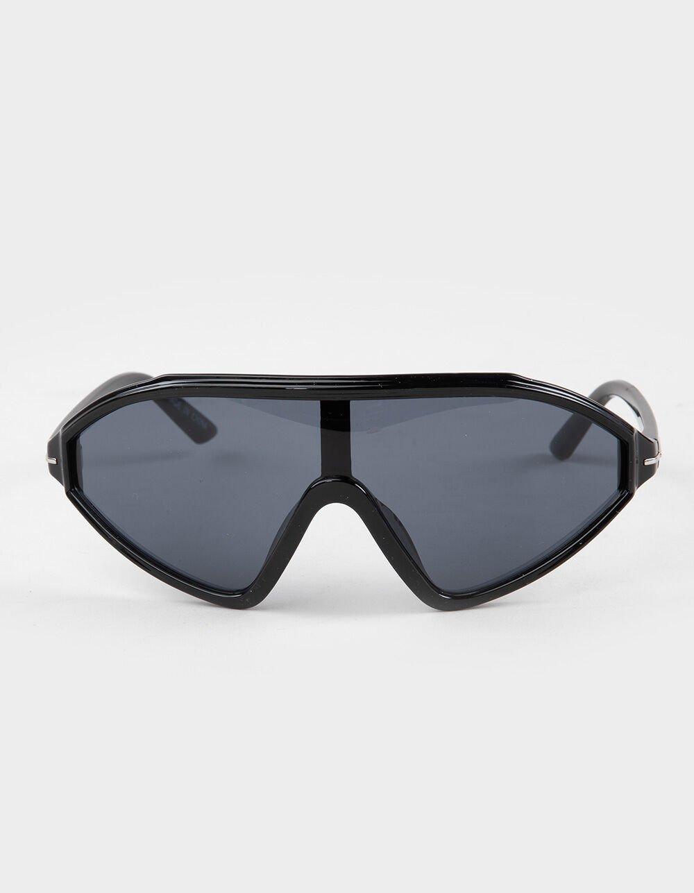 RSQ Oversized Wrap Sunglasses - BLACK Product Image
