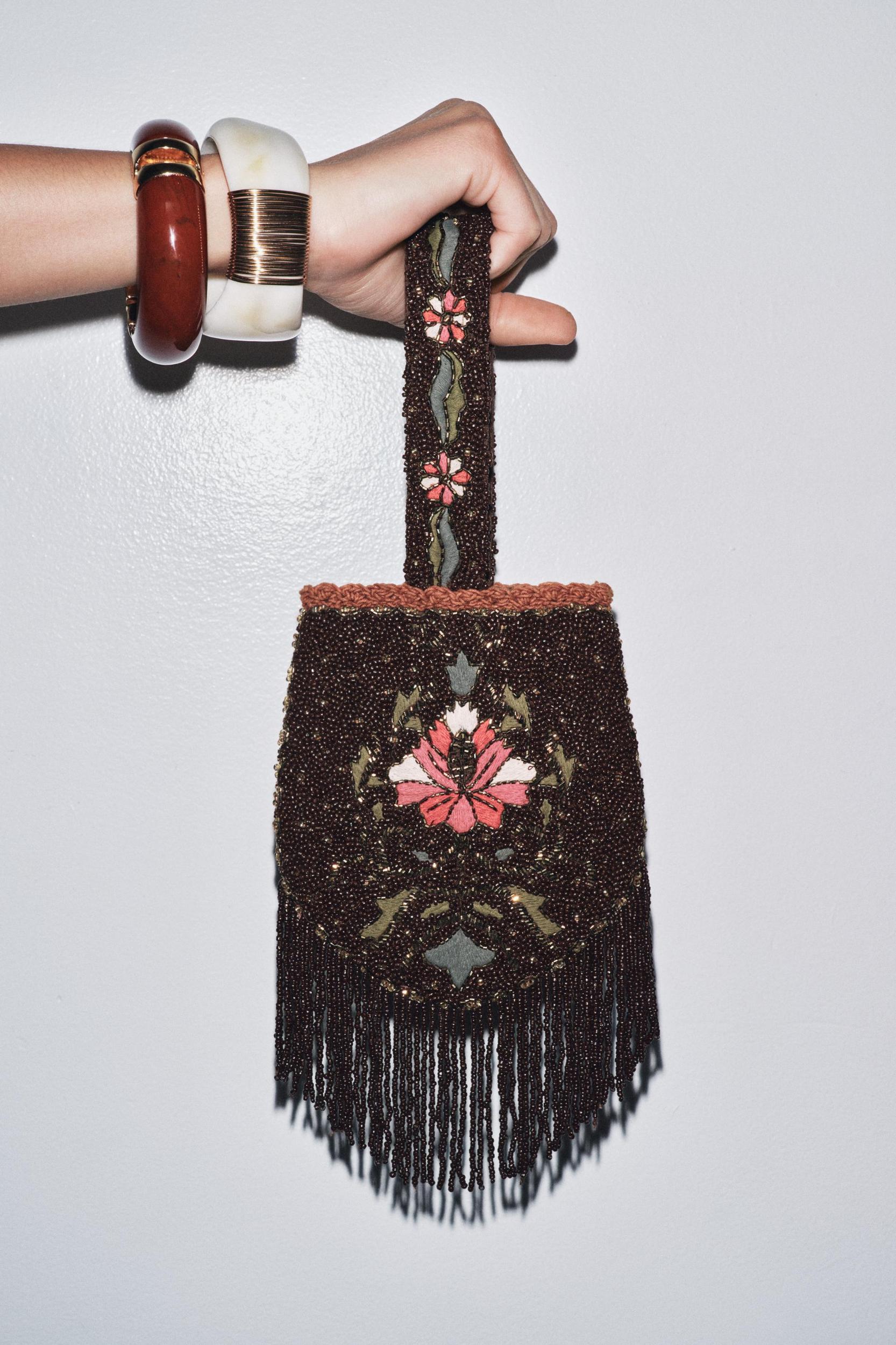 BEADED FRINGE HANDBAG Product Image