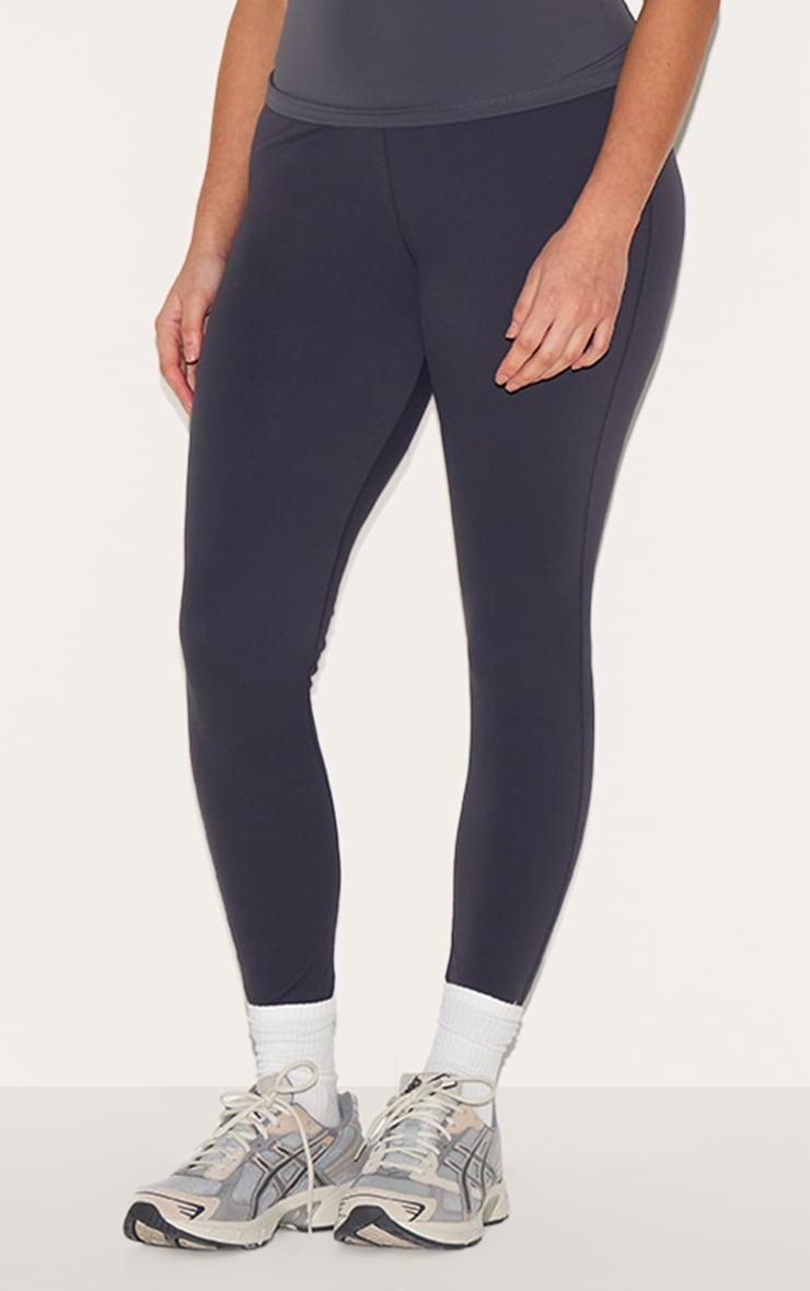 Charcoal Sculpt Twist Front Gym Leggings Product Image