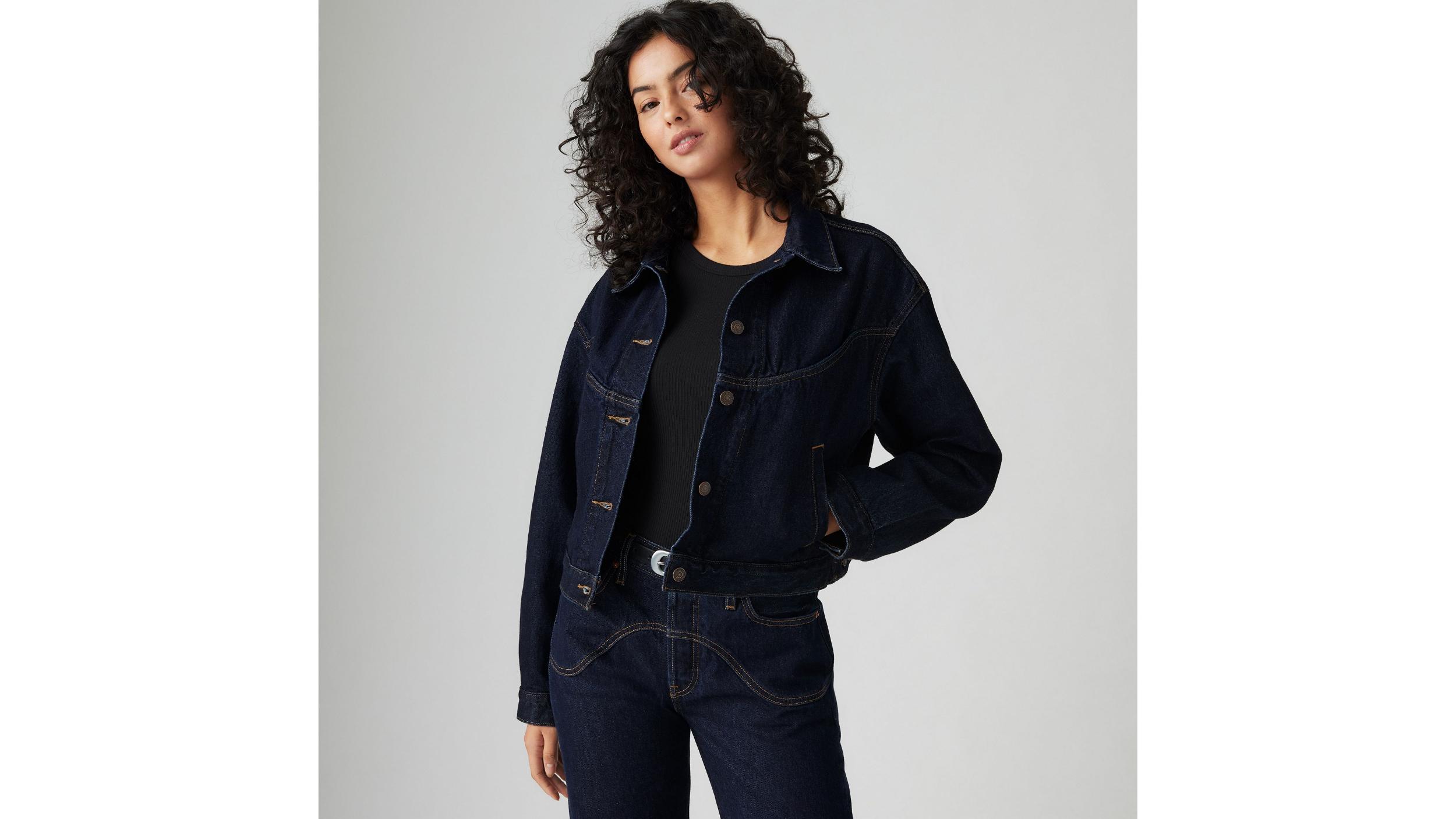 Shrunken '90s Western Trucker Jacket Product Image