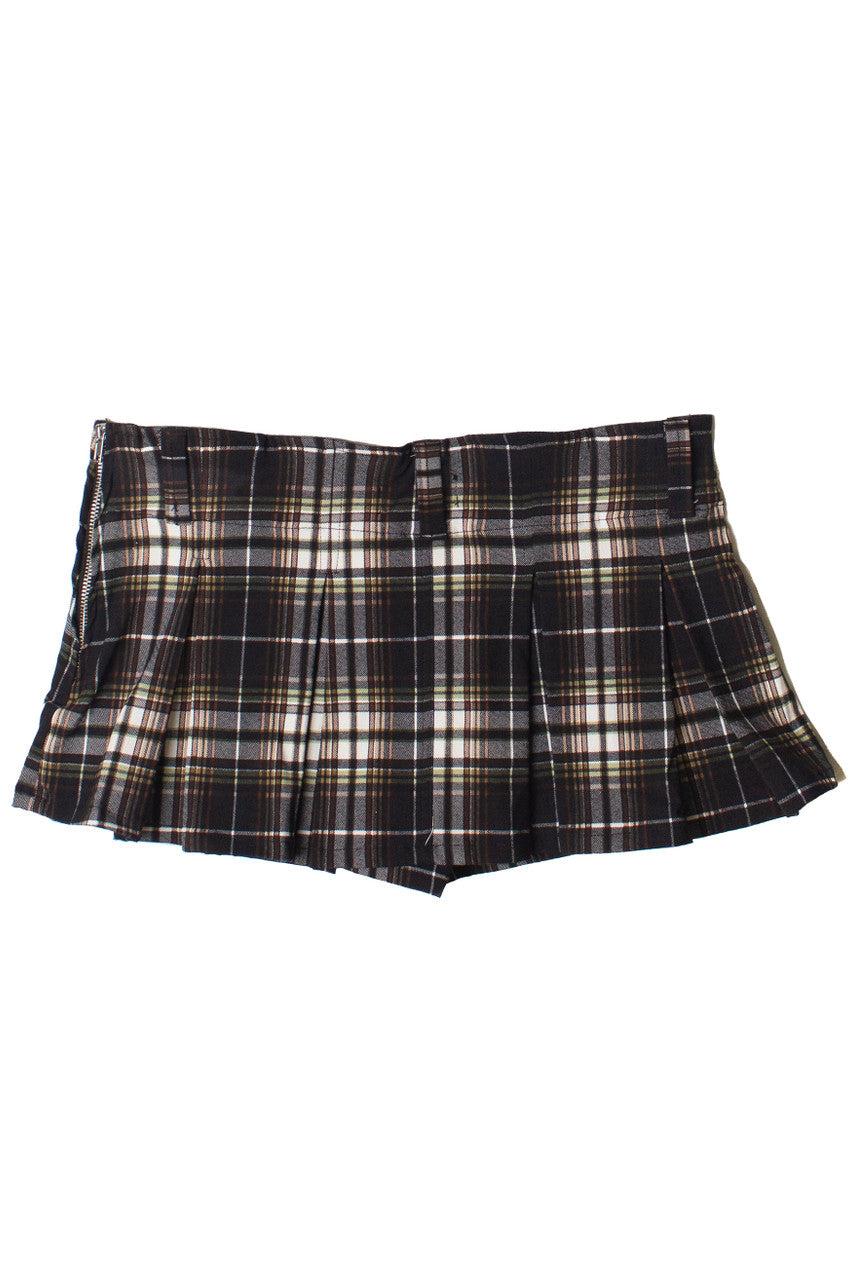 Low Rise Plaid Mini Skort Product Image