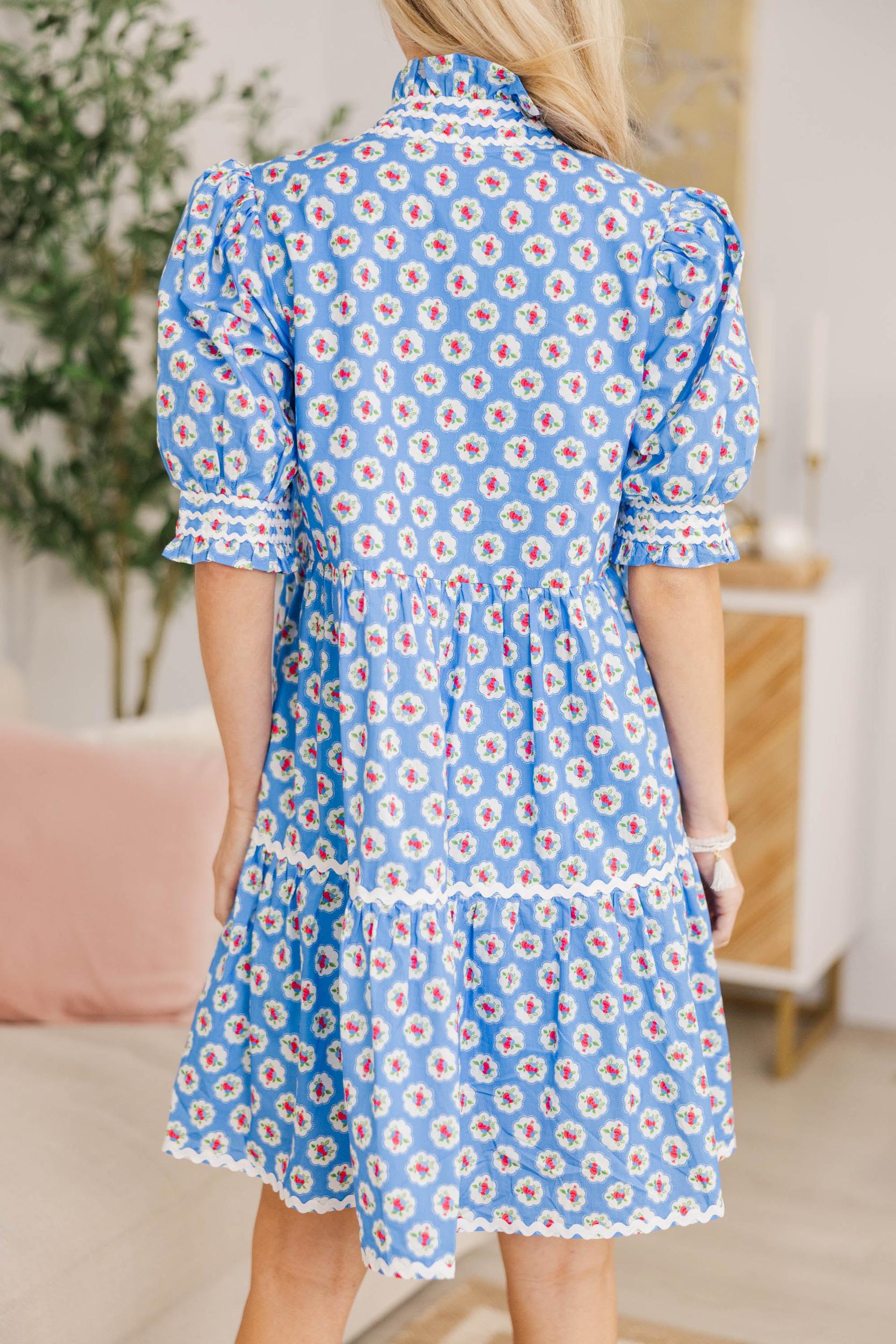 NURSING COLLECTION: Love Grows Here Blue Medallion Dress Female Product Image