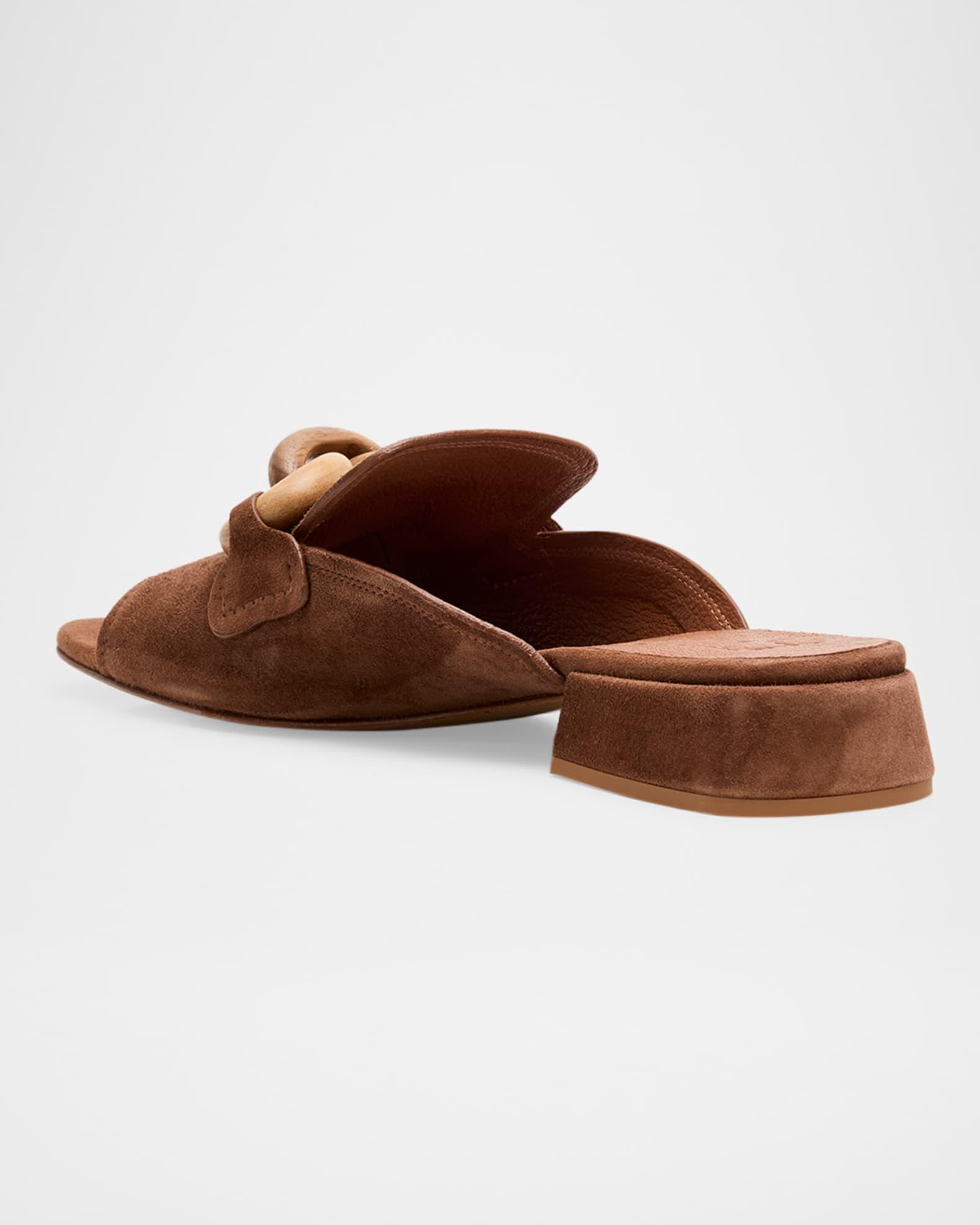 Enna Suede Chain Loafer Mules Product Image