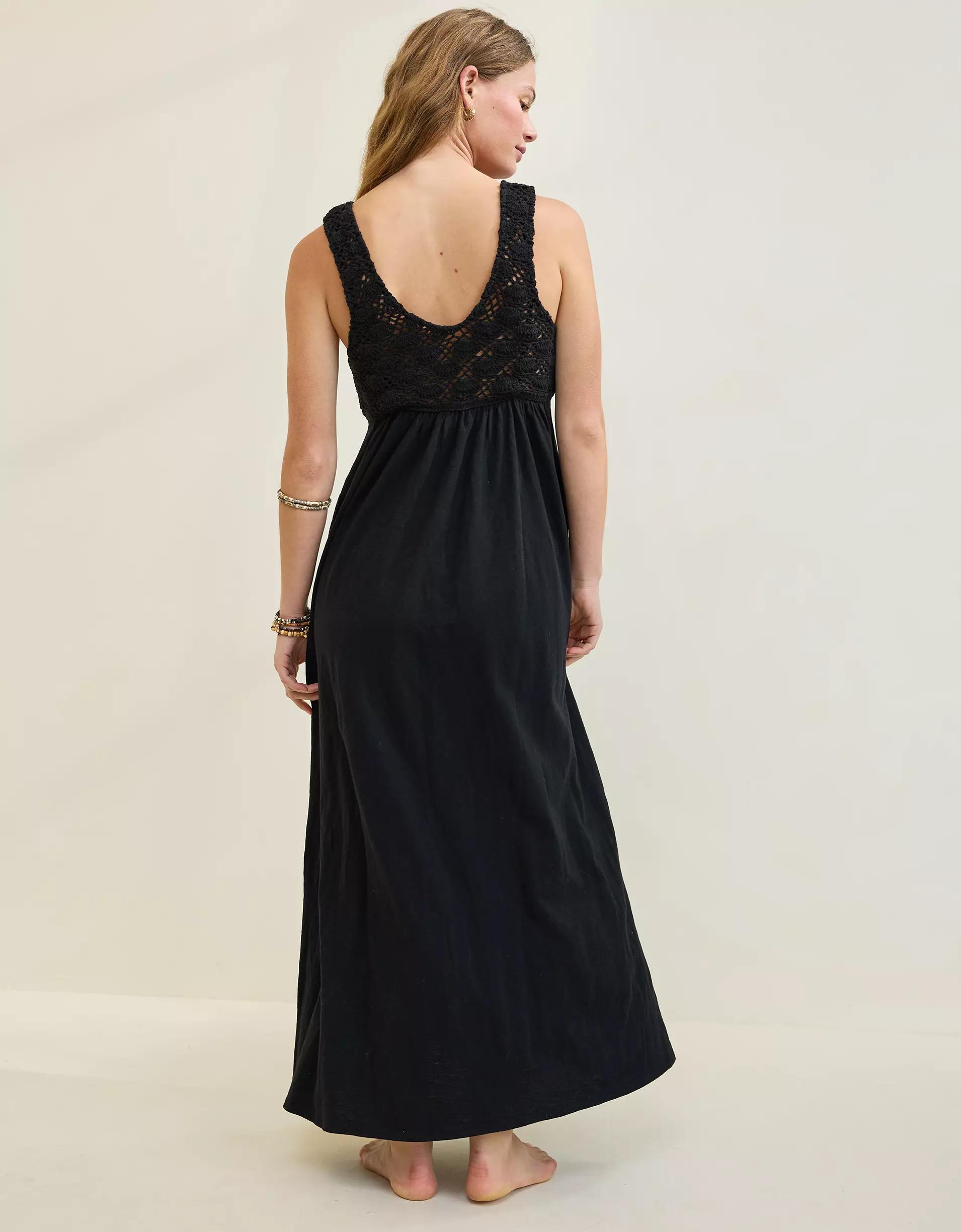 Aerie Crochet Maxi Dress Product Image