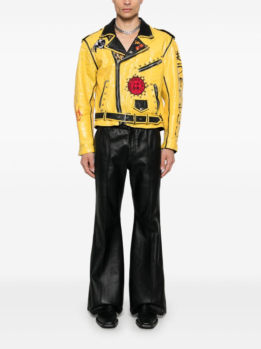 Painted Vintage leather jacket Product Image