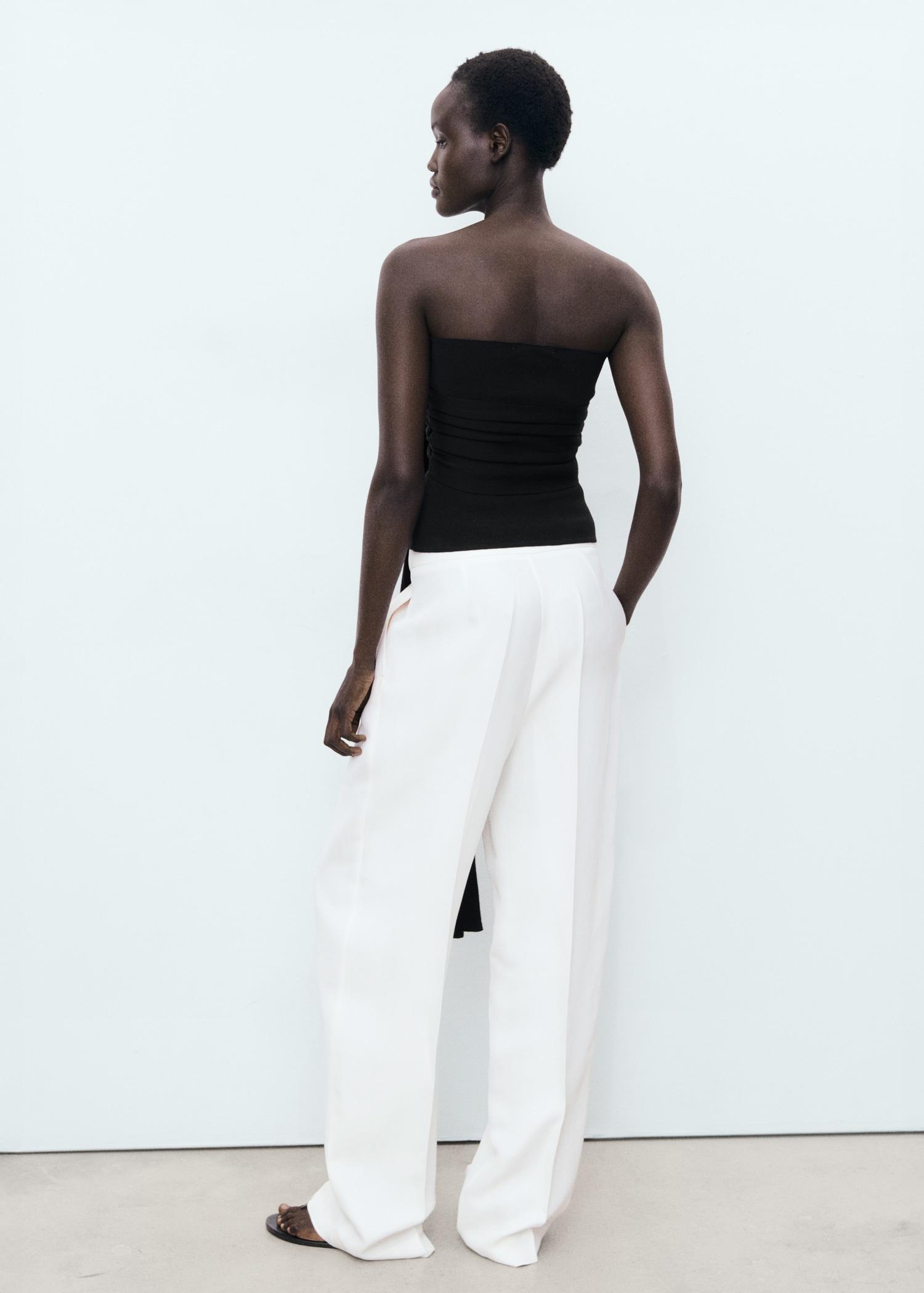 Linen-blend pleated pants - Women | MANGO USA Product Image