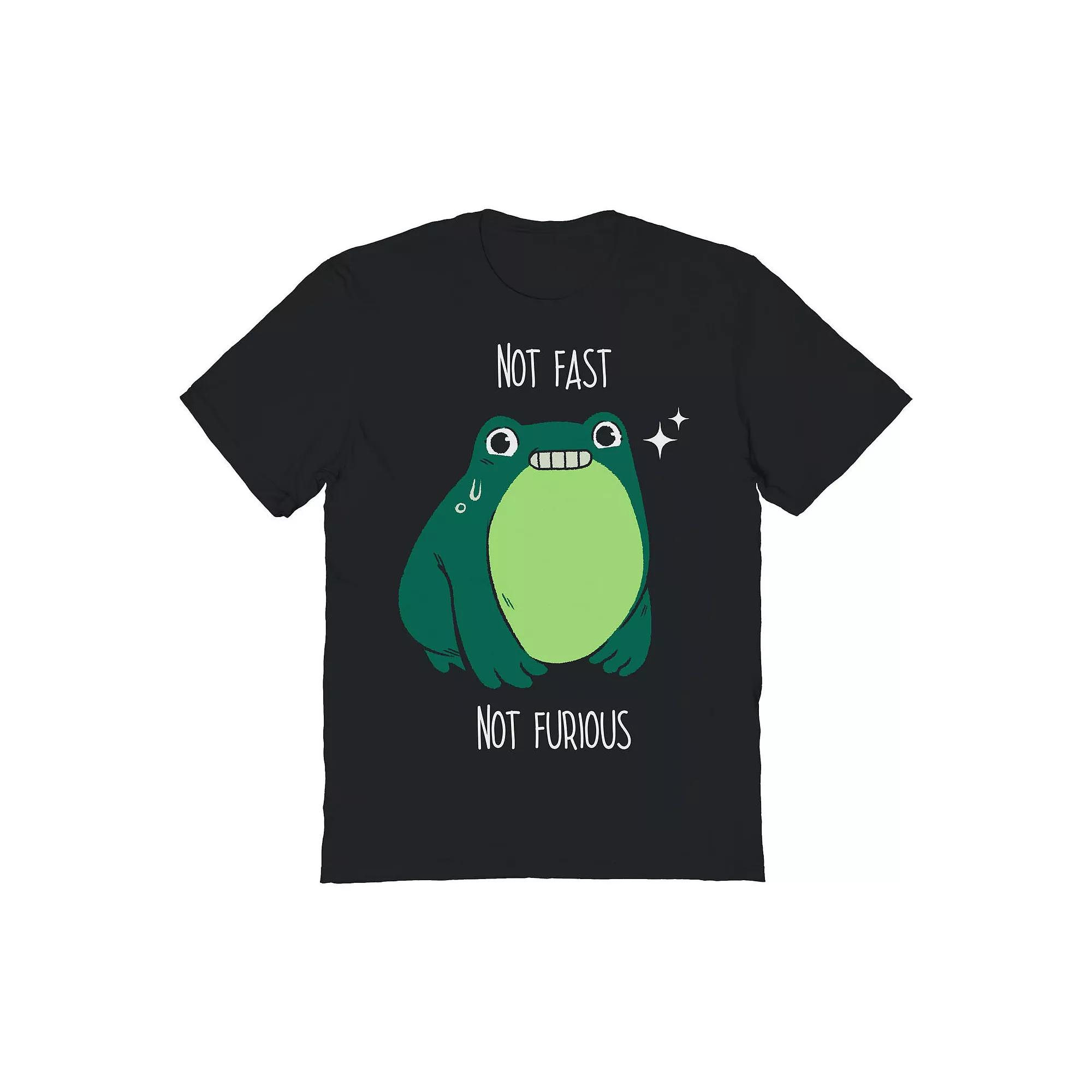 Men's COLAB89 by Threadless Not Fast Not Furious Frog Graphic Tee, Size: XXL, Black Product Image