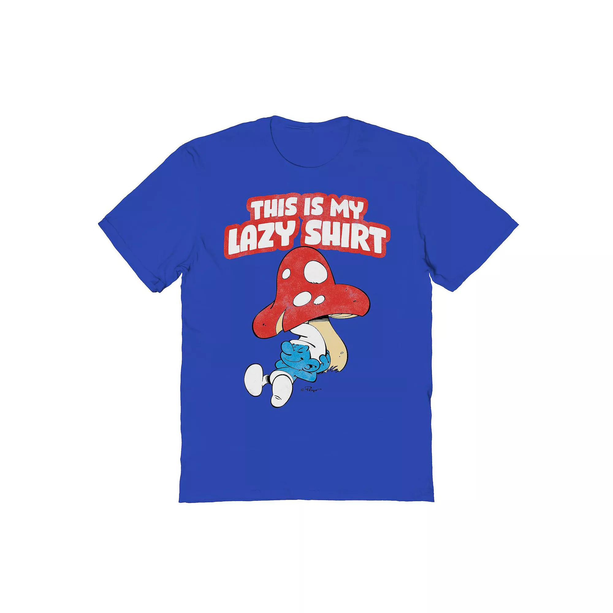 Men's Smurfs This Is My Lazy Shirt Graphic Tee, Size: Large, Royal Product Image