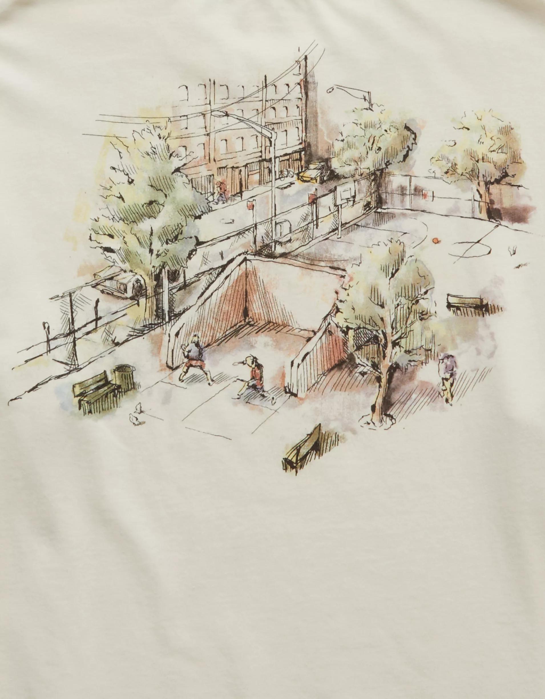 AE Boxy Logo Graphic T-Shirt Product Image