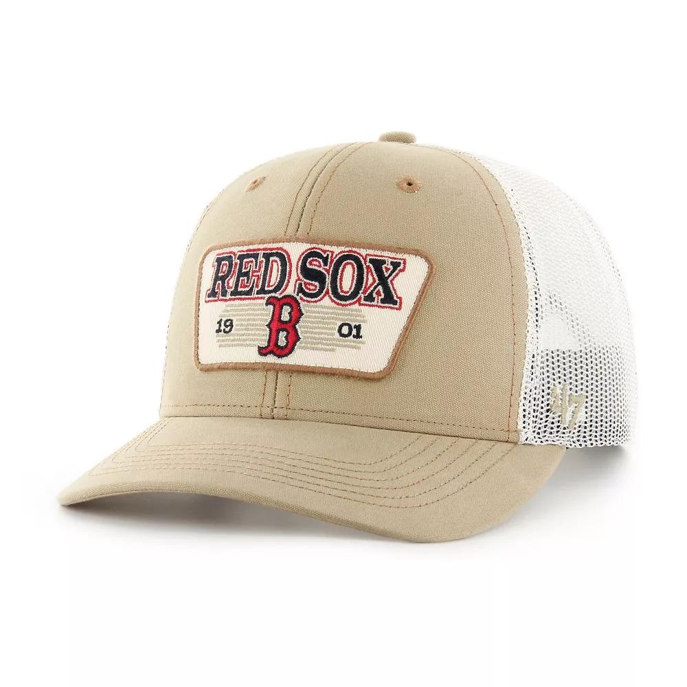Men's '47 Khaki Boston Red Sox Ridgewood Trucker Adjustable Hats, Beig K Product Image