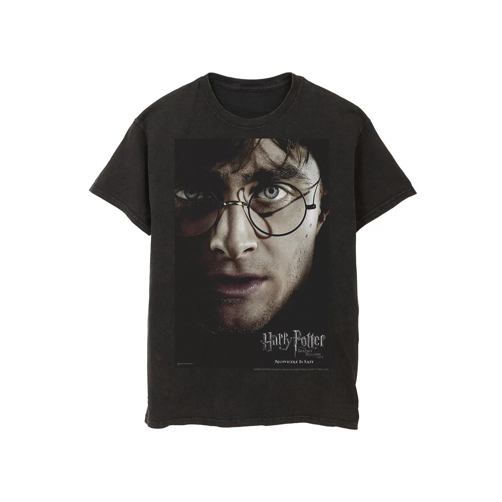 Men's Harry Potter Deathly Hallows Harry Character Poster Tee,  Product Image