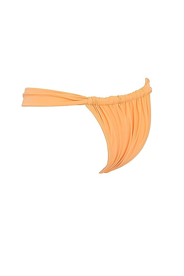 Athens  light orange gathered high leg bikini bottom Product Image