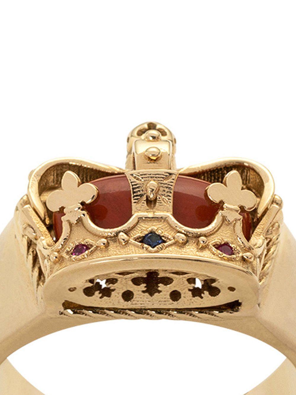 18K yellow gold Royal jasper, ruby and sapphire ring Product Image